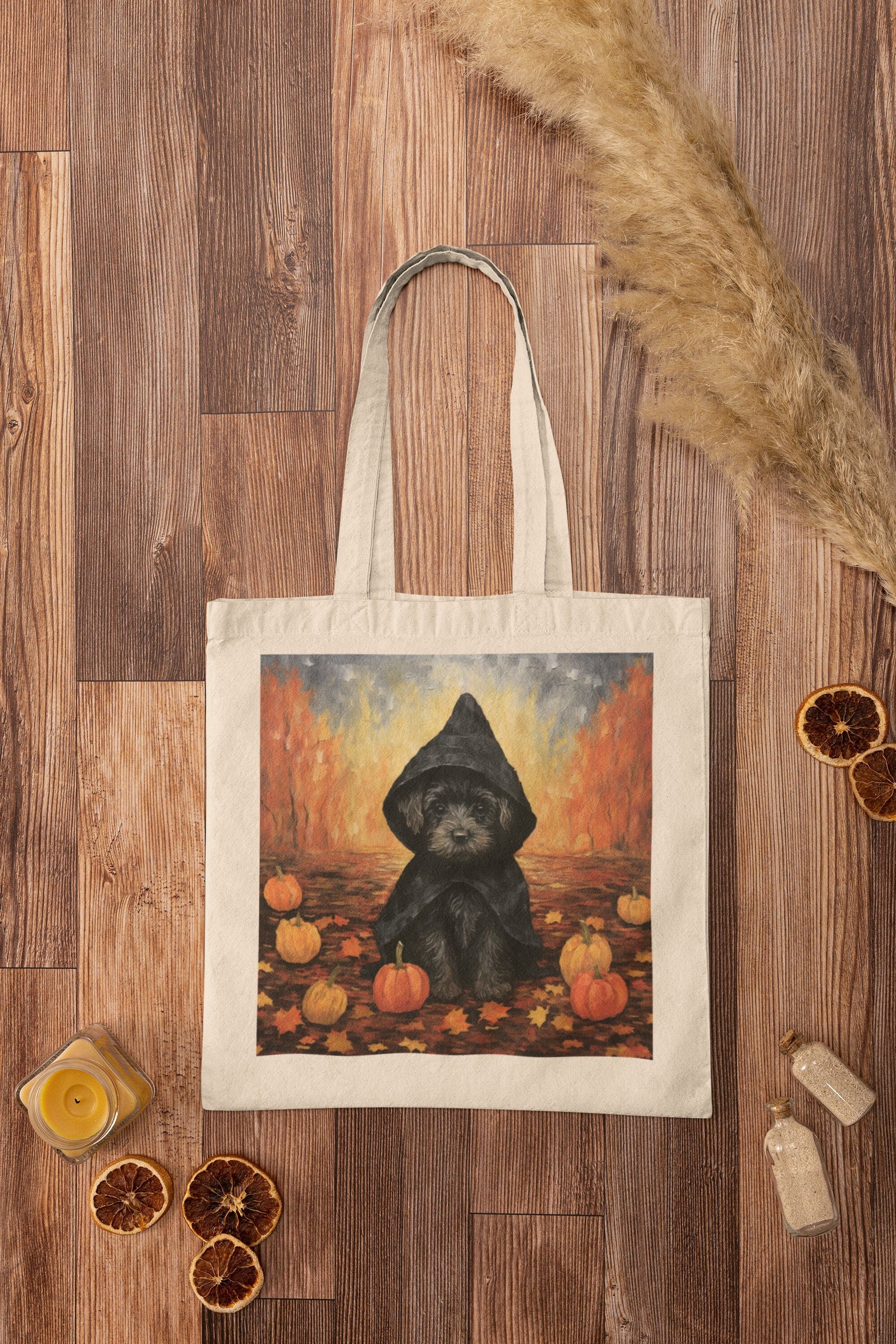 Spooky Labradoodle Tote Bag