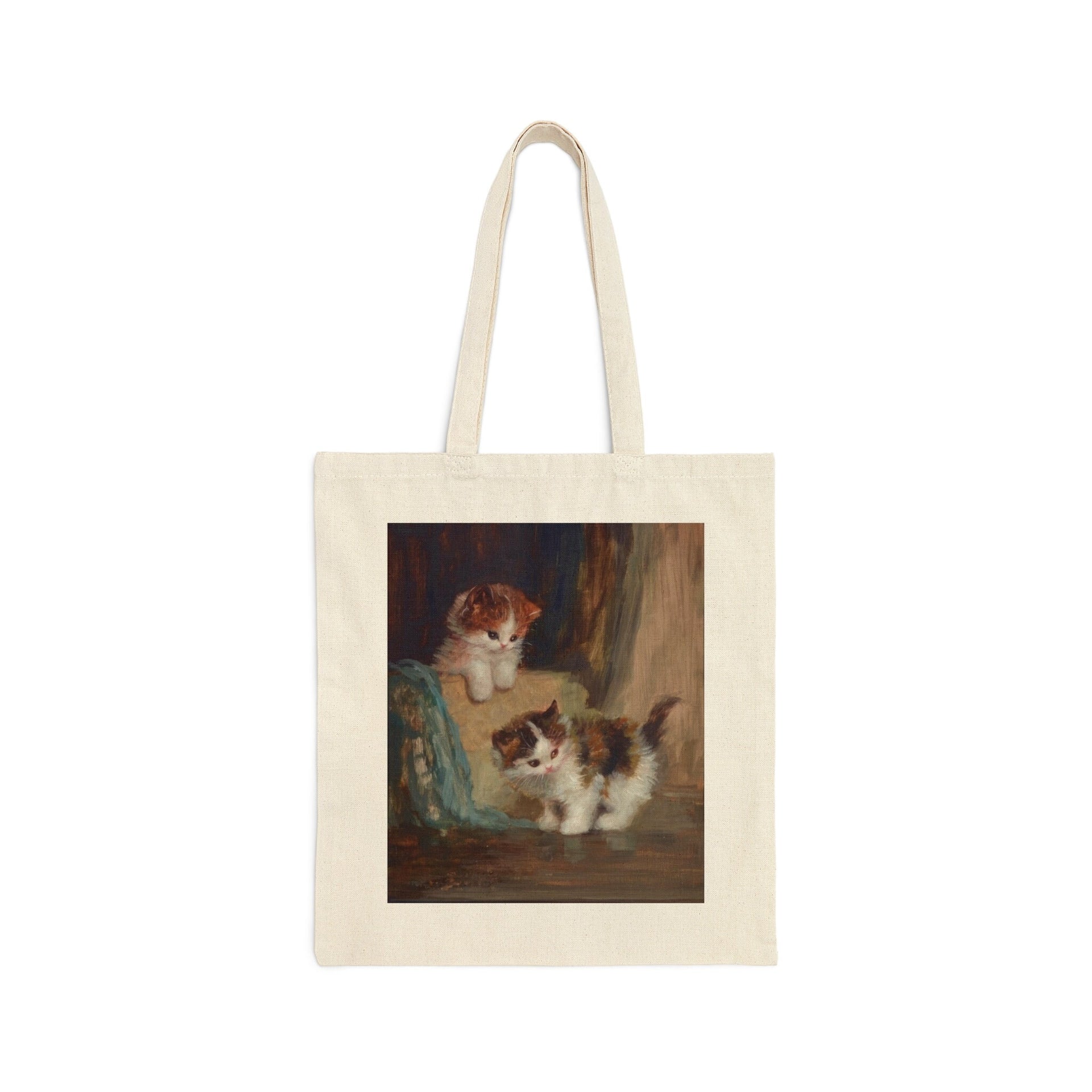 Cute Oil Painted Cat Tote Bag