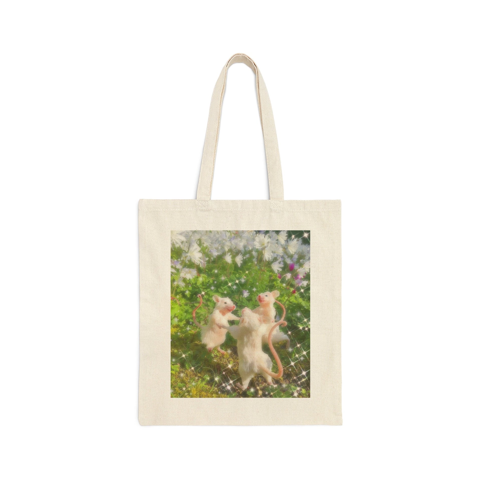 Three Little Mice Dancing Tote Bag