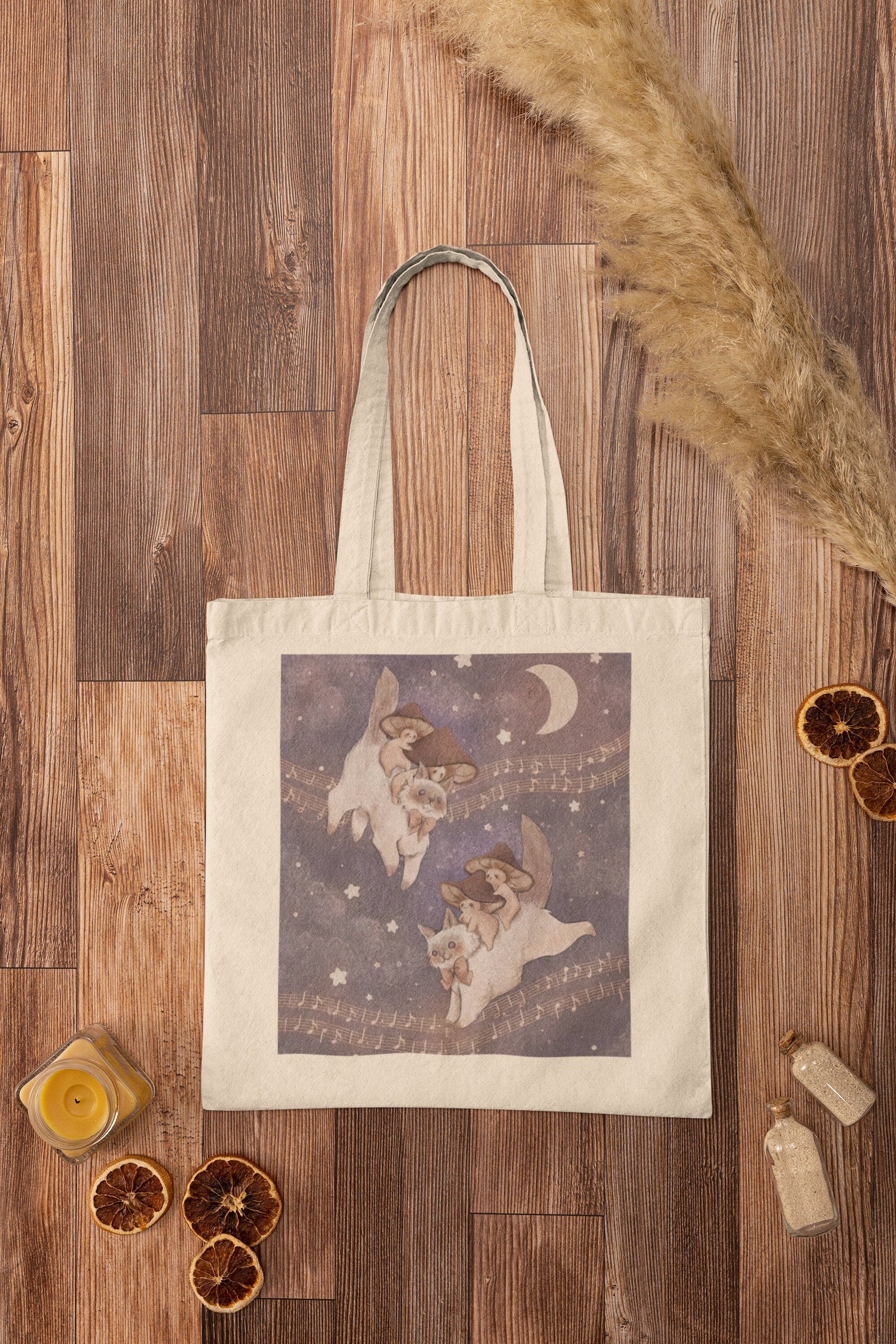 Starry Kitties Tote Bag