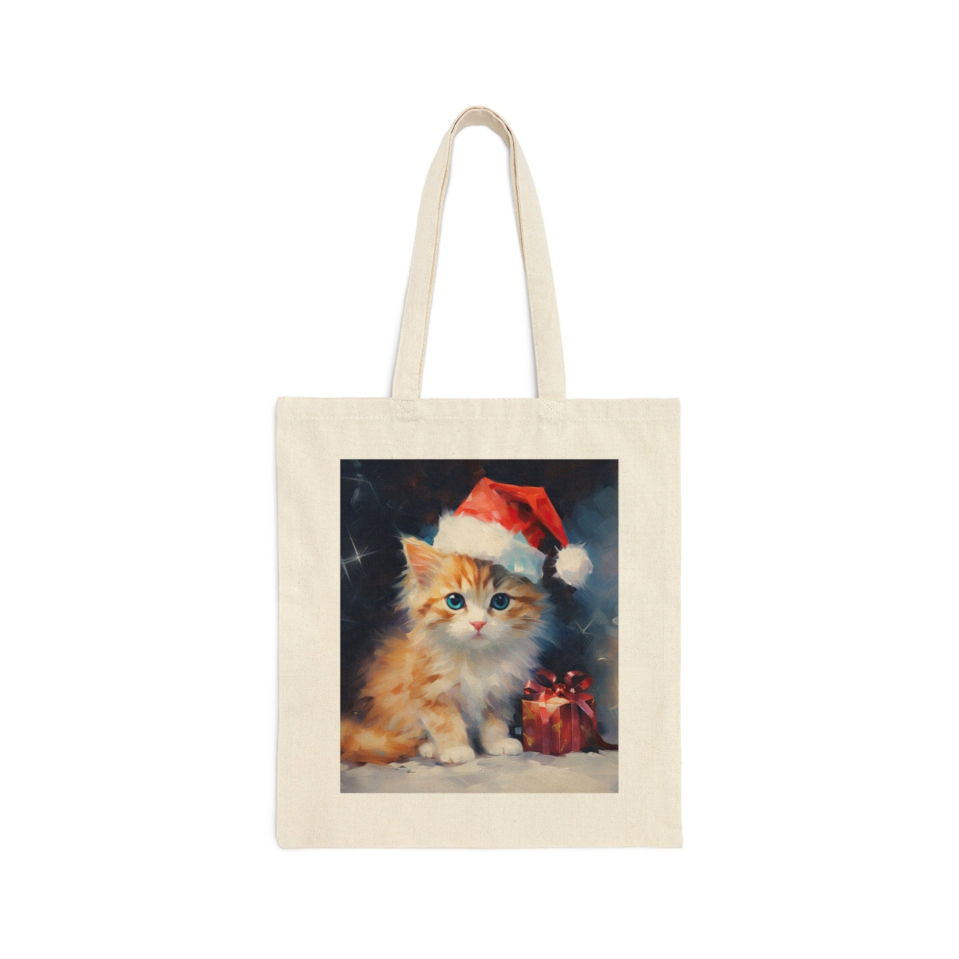 Holiday Calico Cat Tote Bag