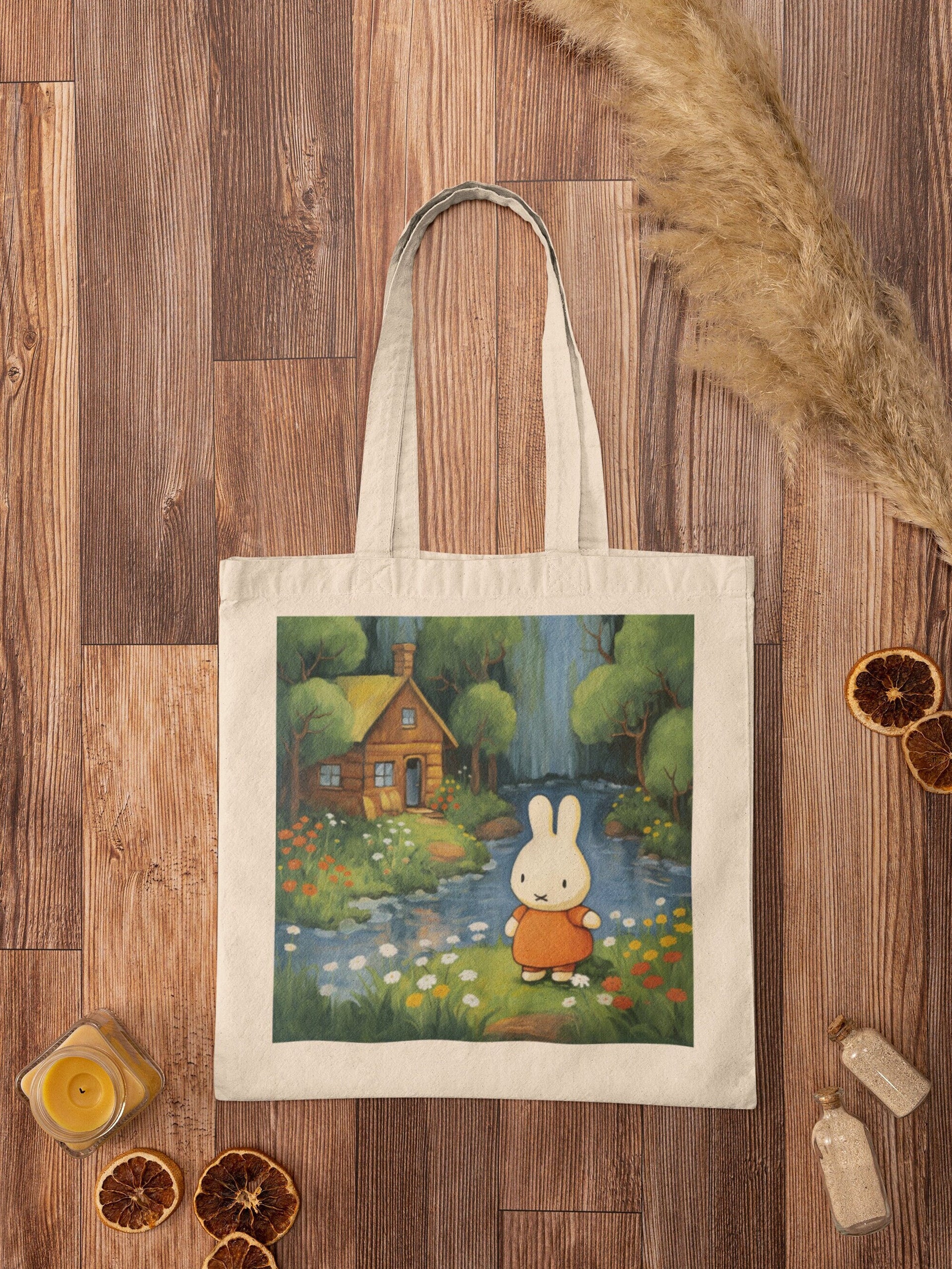 Red Bunny Tote Bag