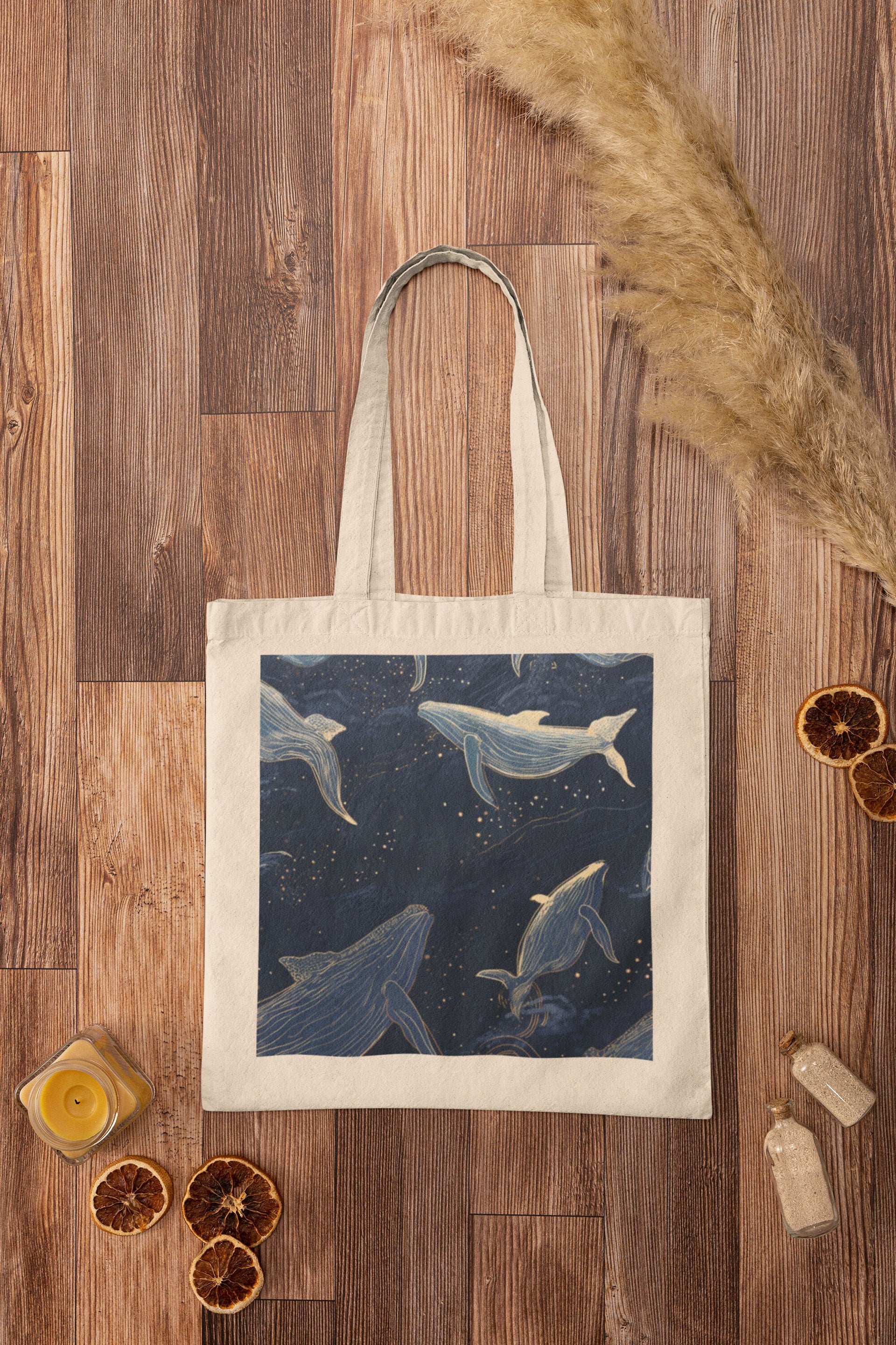 Magical Voyager Whales Tote Bag