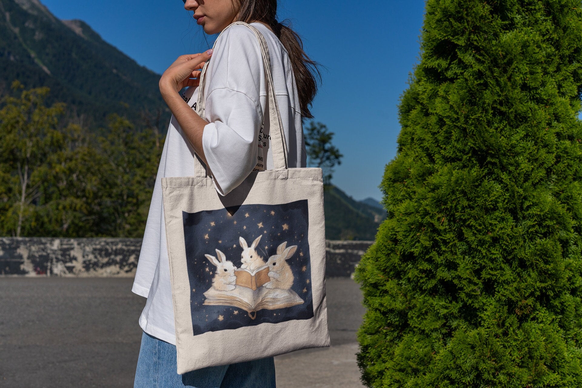 Magical Book Bunnies Tote Bag
