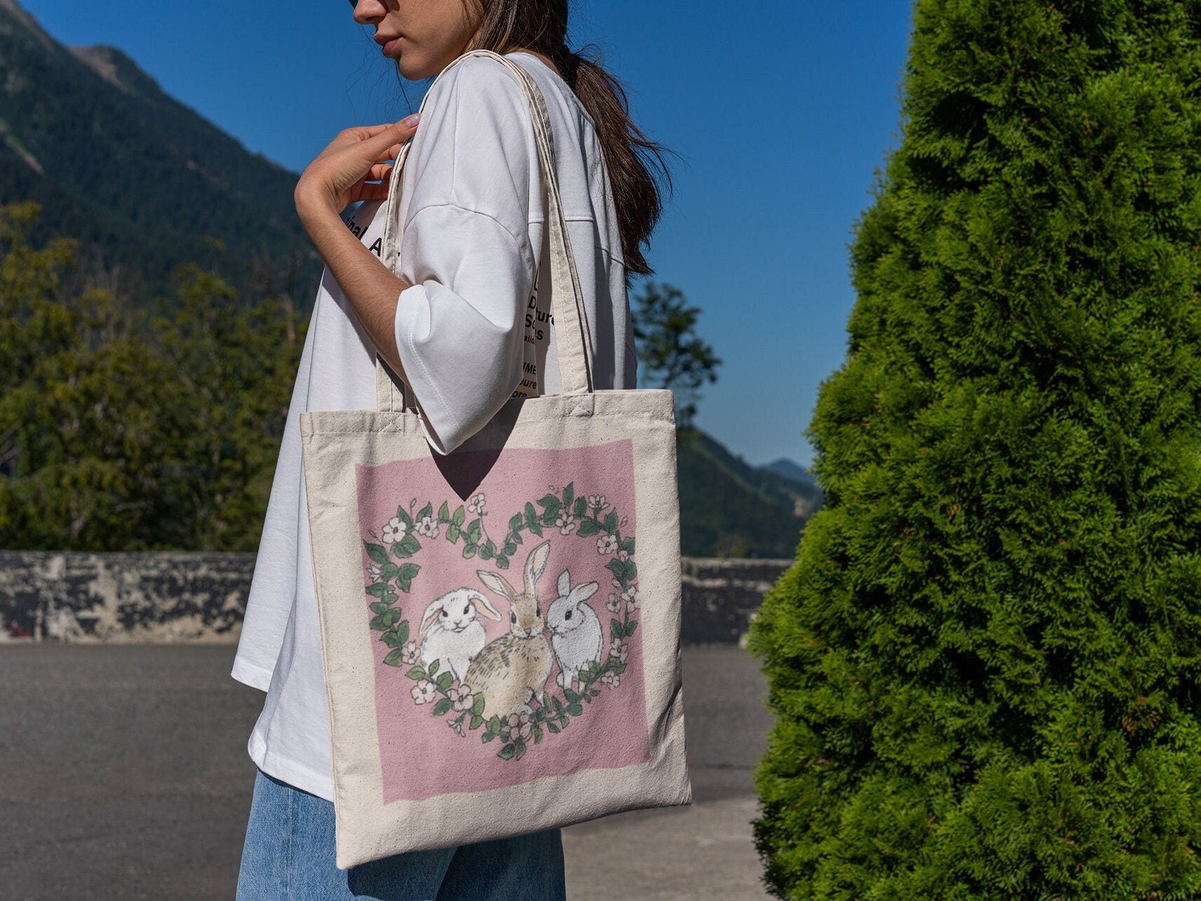 Coquette Bunny Friendship Tote Bag