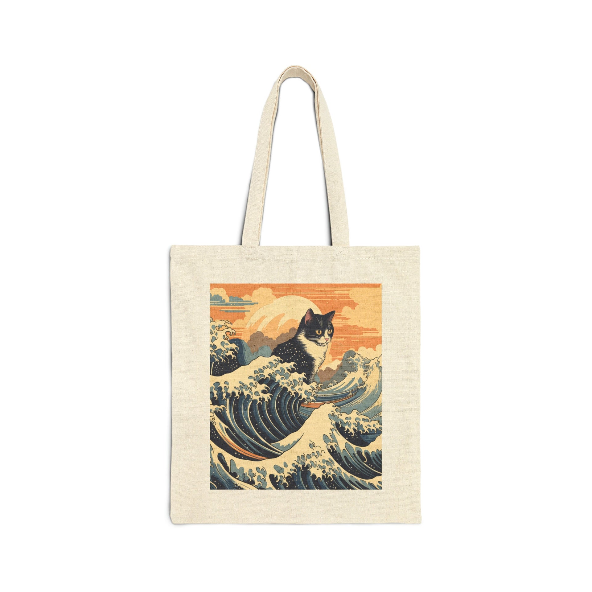 The Great Cat Kanagawa Wave Tote Bag