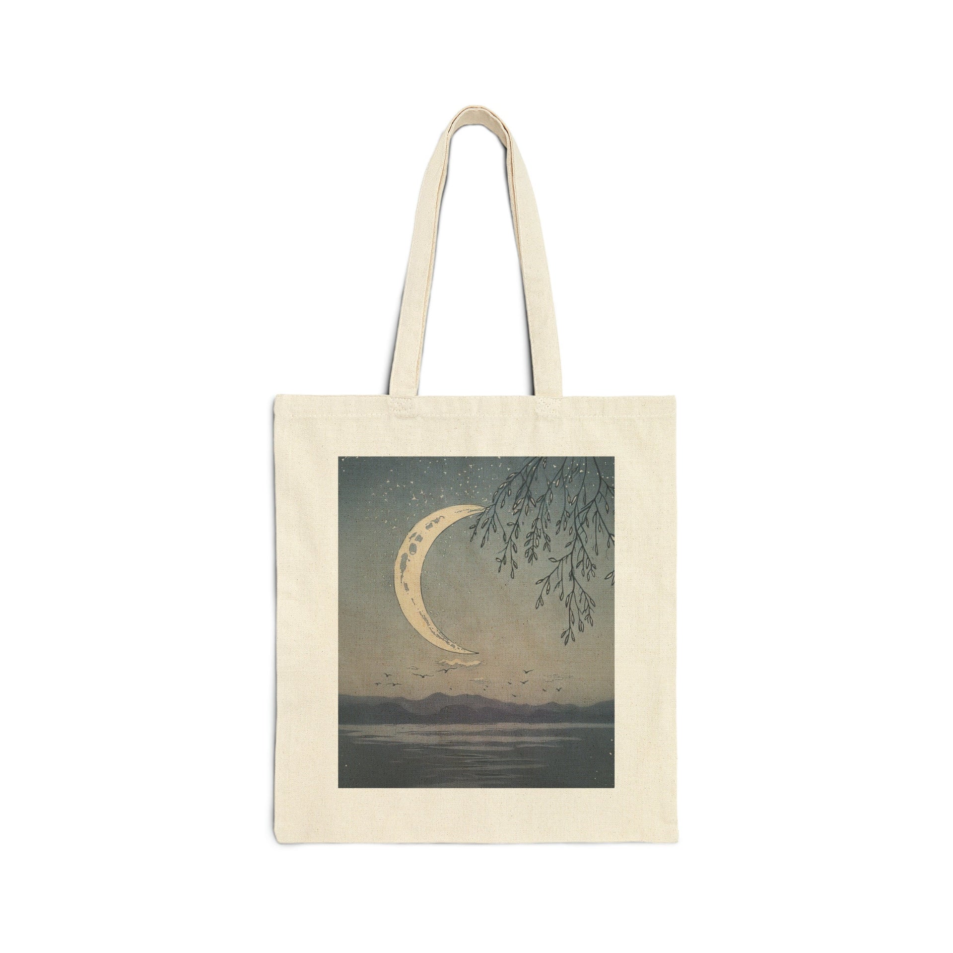 Aesthetic Crescent Moon Tote Bag