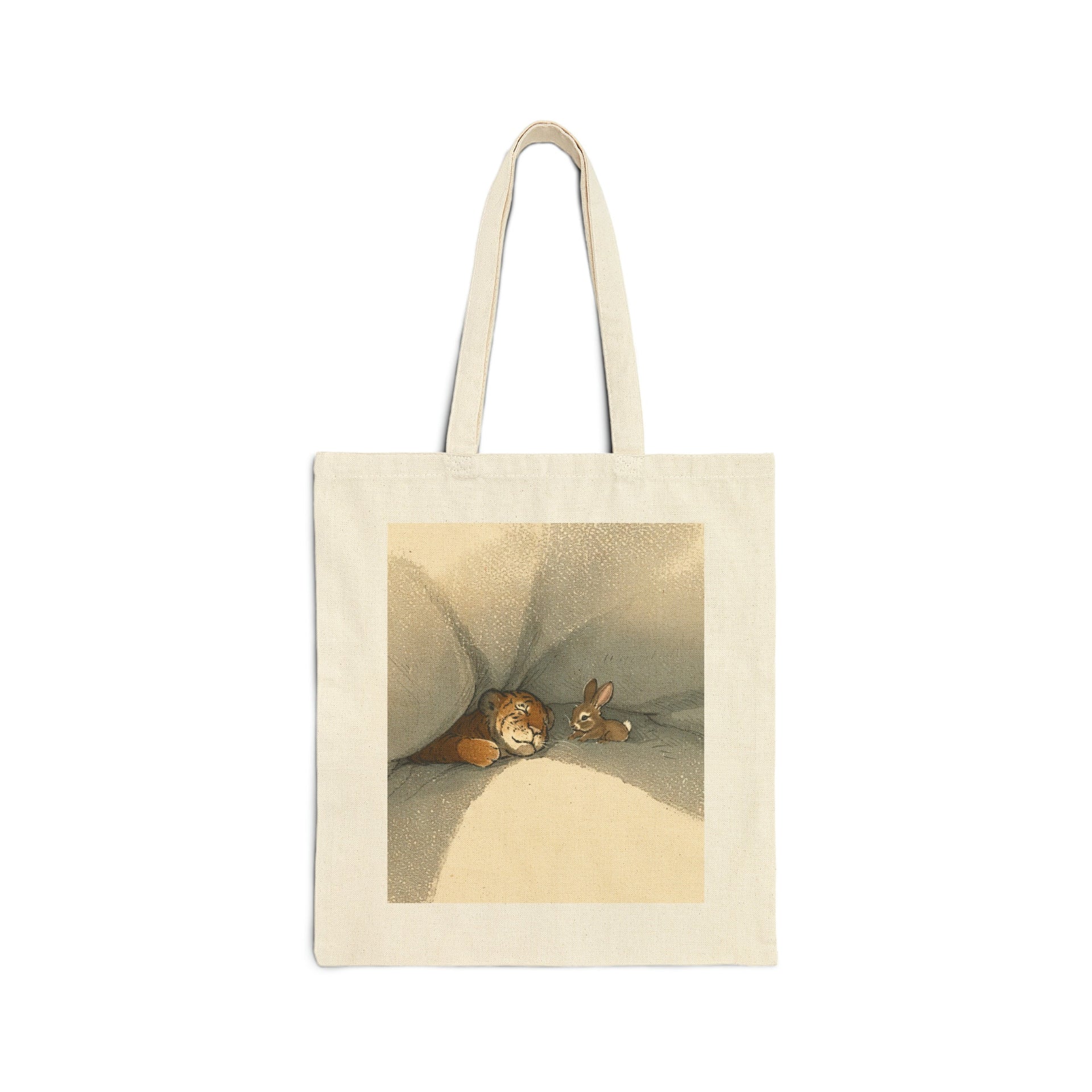 Tiger Cub and Tiny Bunny Tote Bag