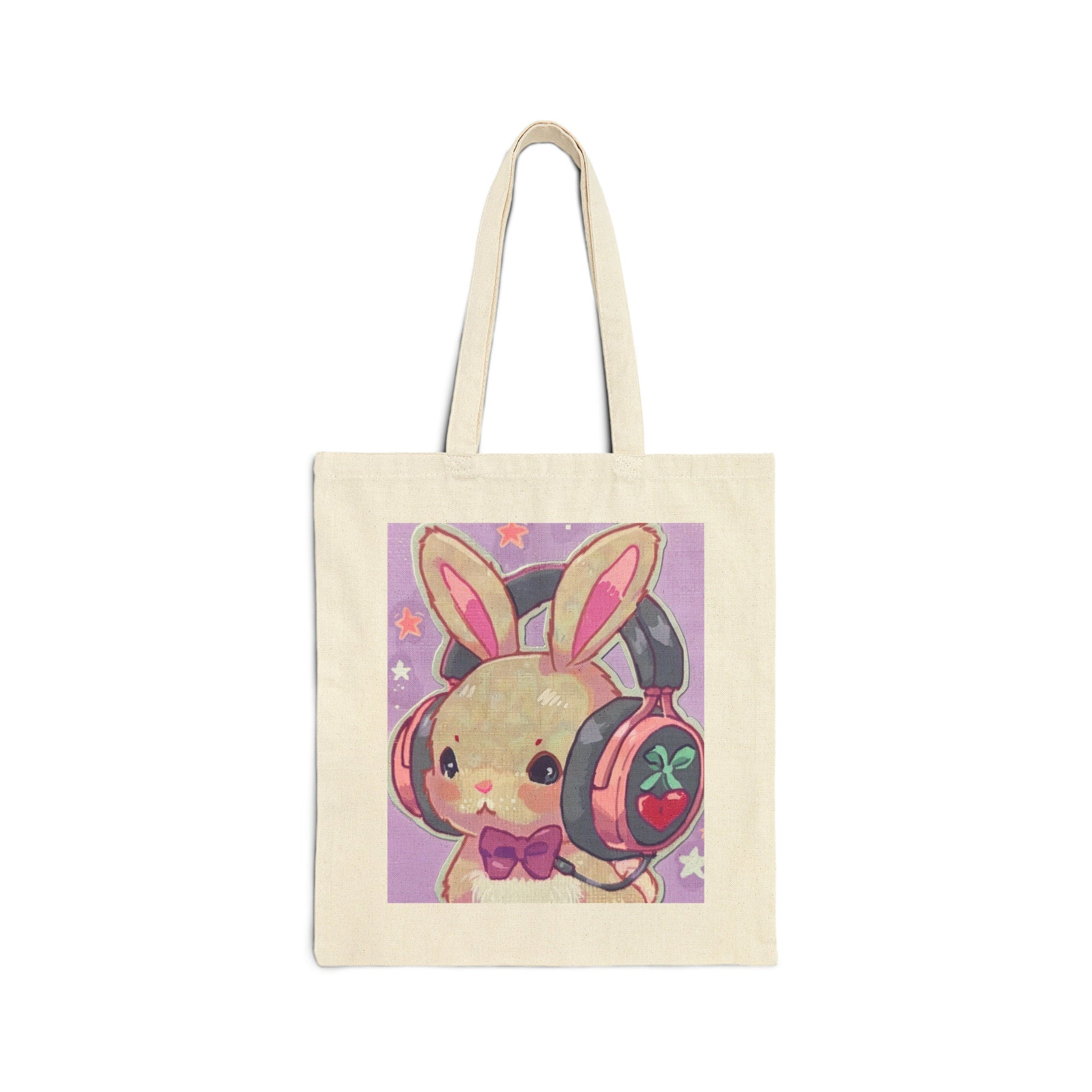 Headphone Bunny Tote Bag