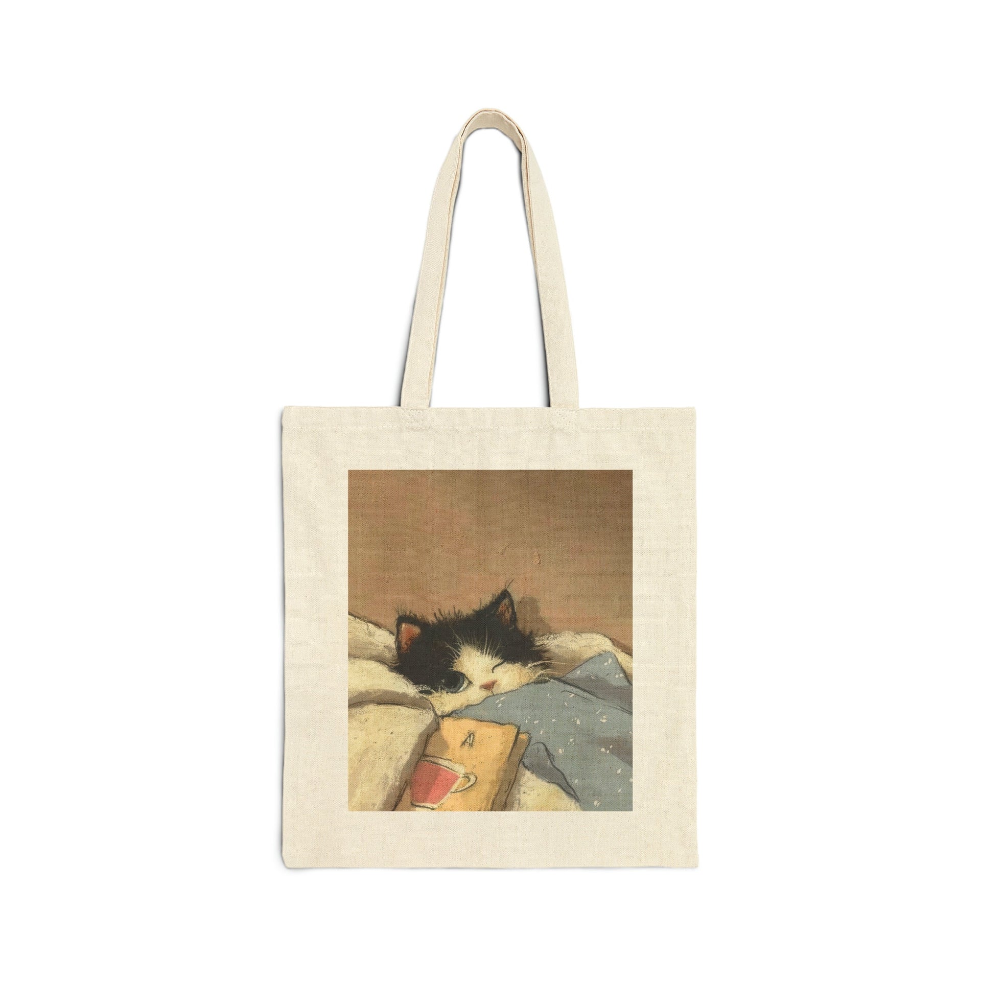 Sleepy Cozy Kitty Tote Bag