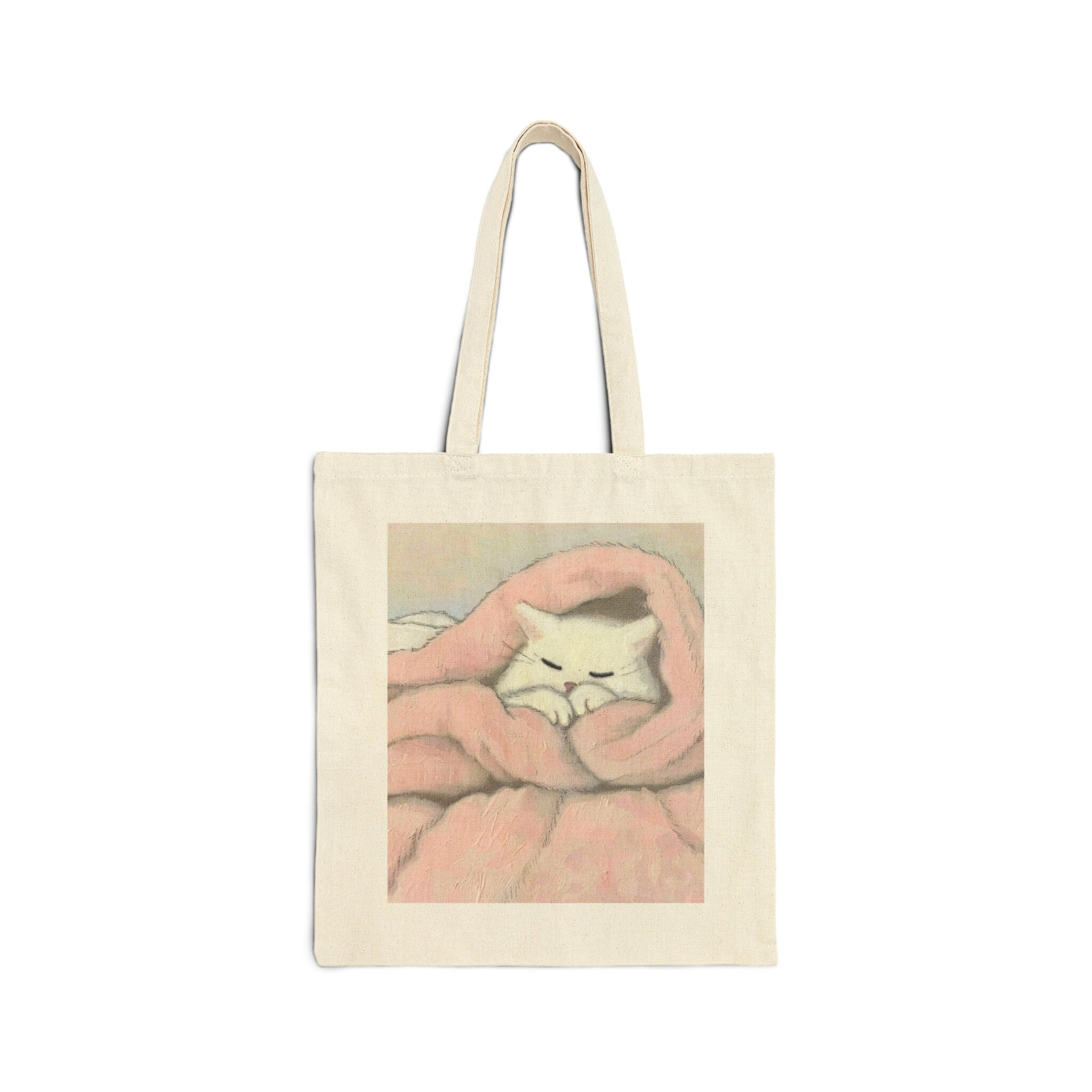 Coquette Kitty in Blanket Tote Bag