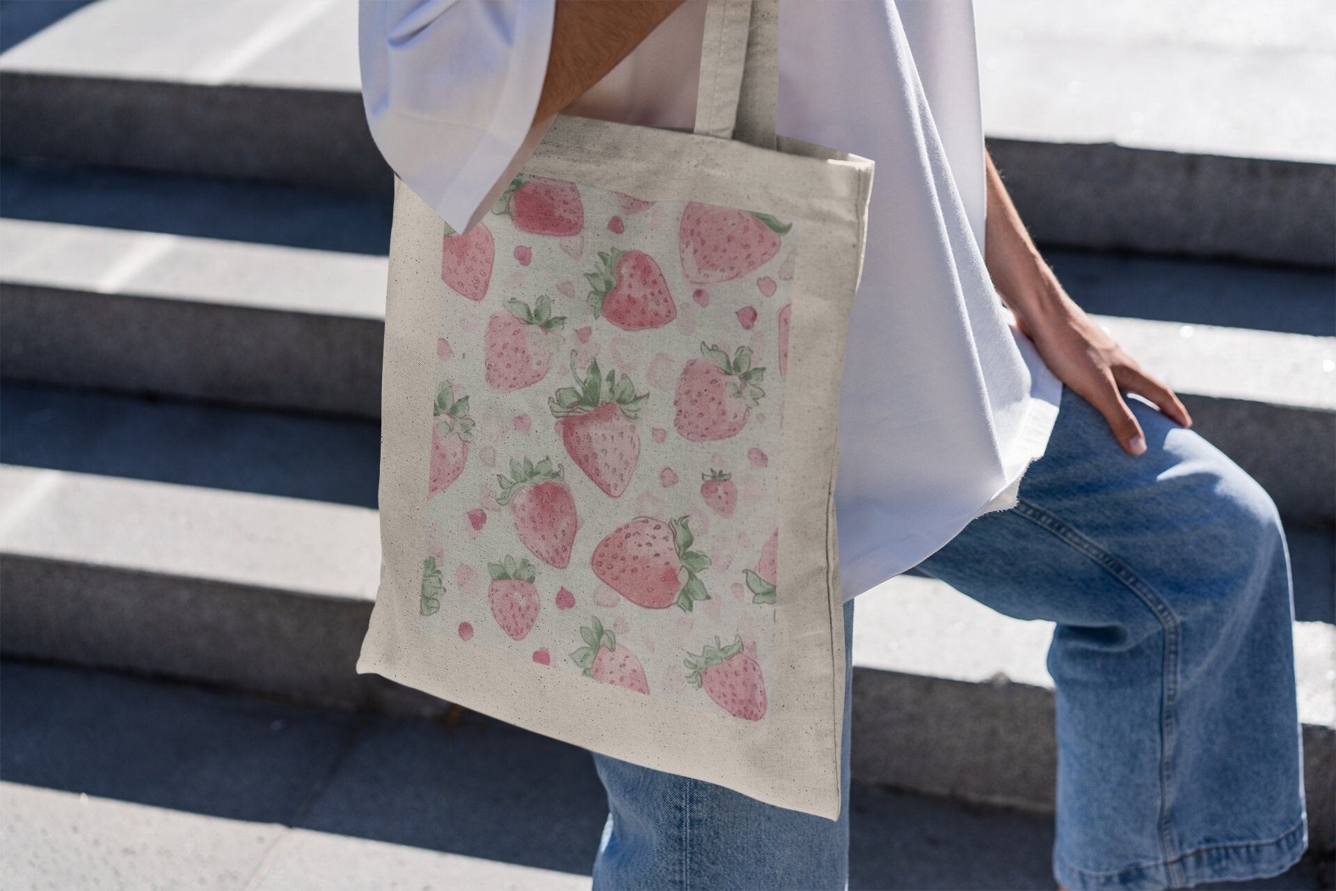 Coquette Strawberry Tote Bag
