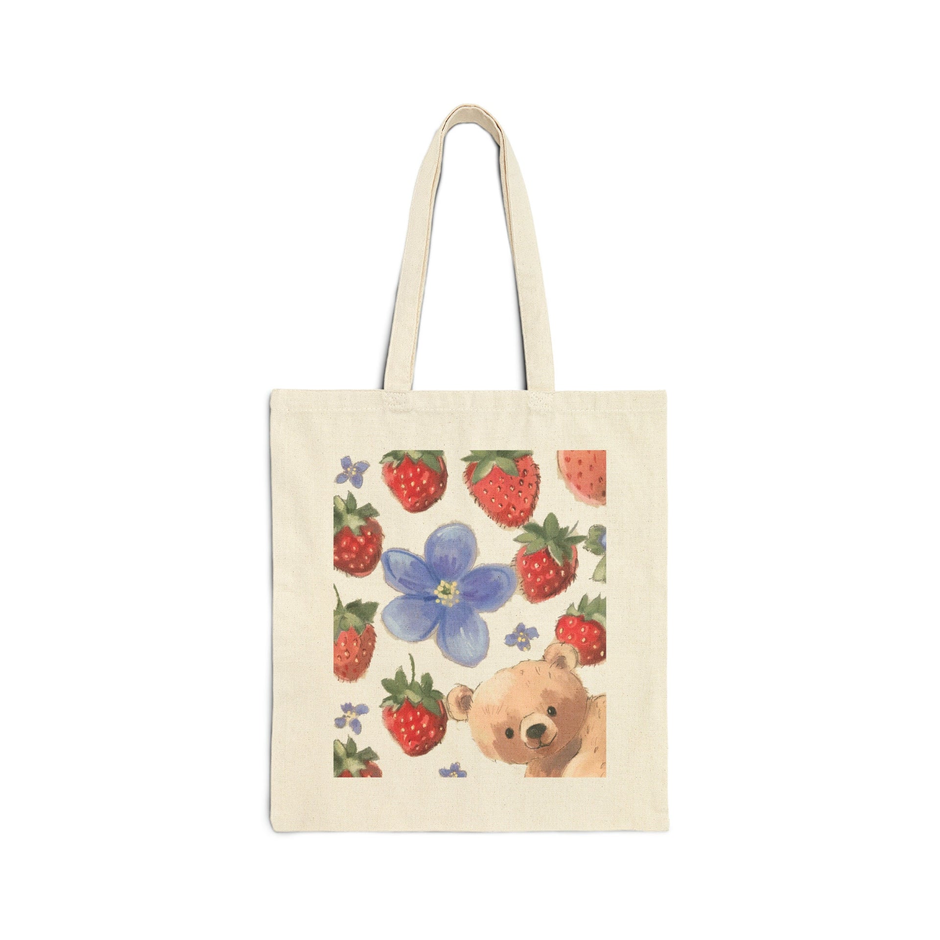 Coquette Flower Bear Tote Bag
