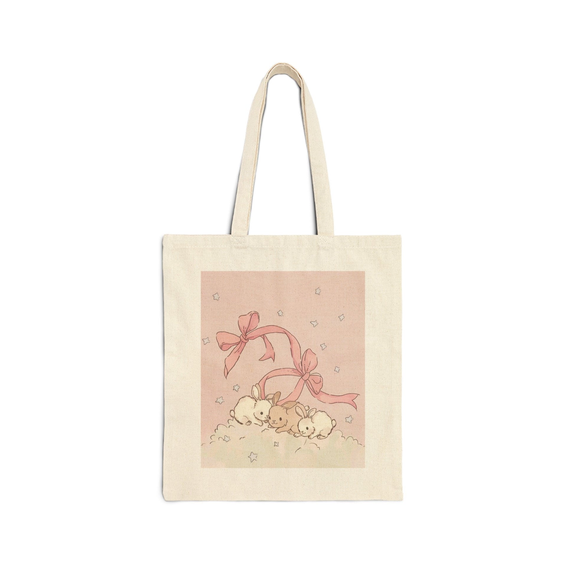 Pink Coquette Bunny Tote Bag