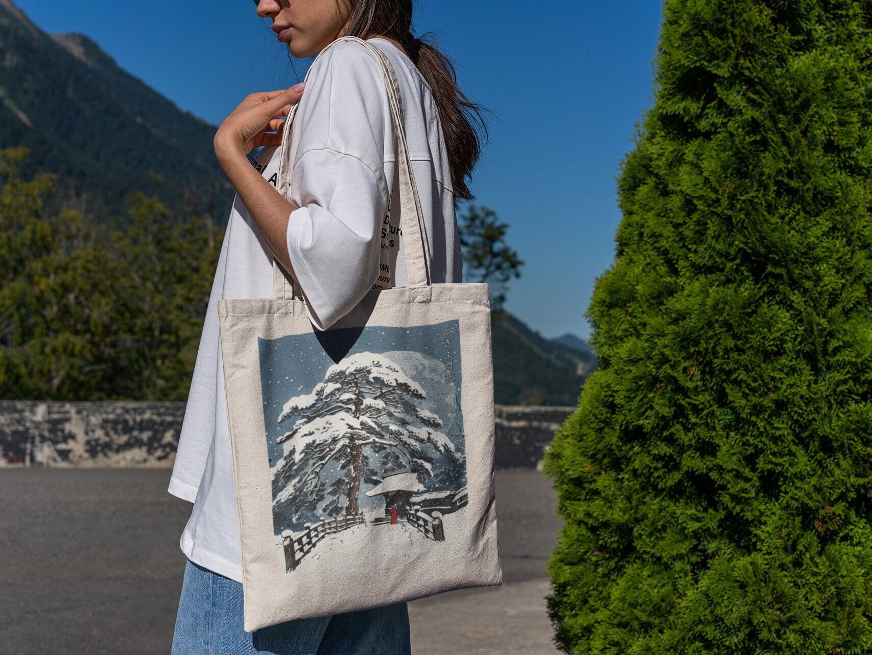 Japanese Moonlight Tote Bag