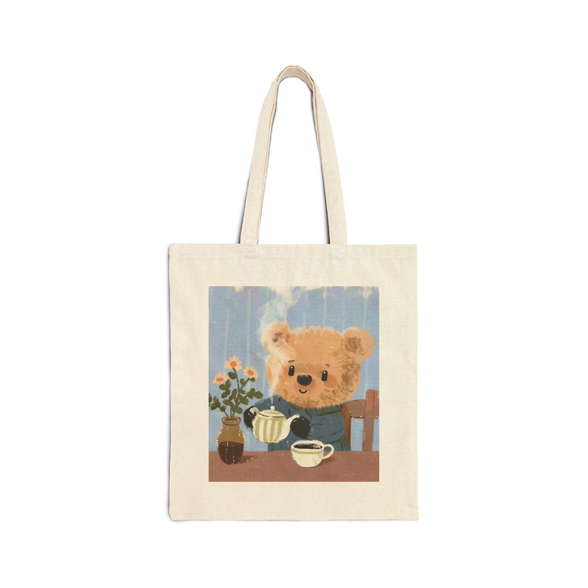 Tea Time Bear Tote Bag