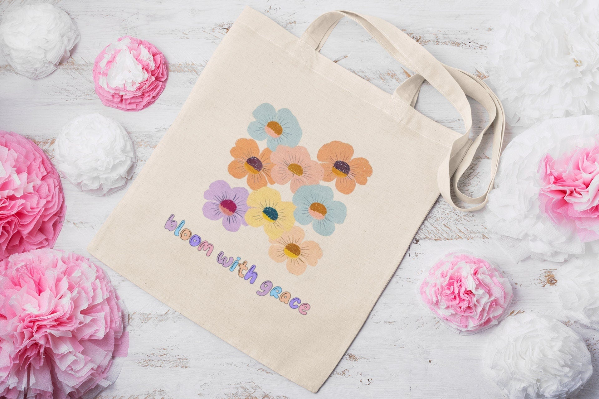 Bloom with Grace Tote Bag