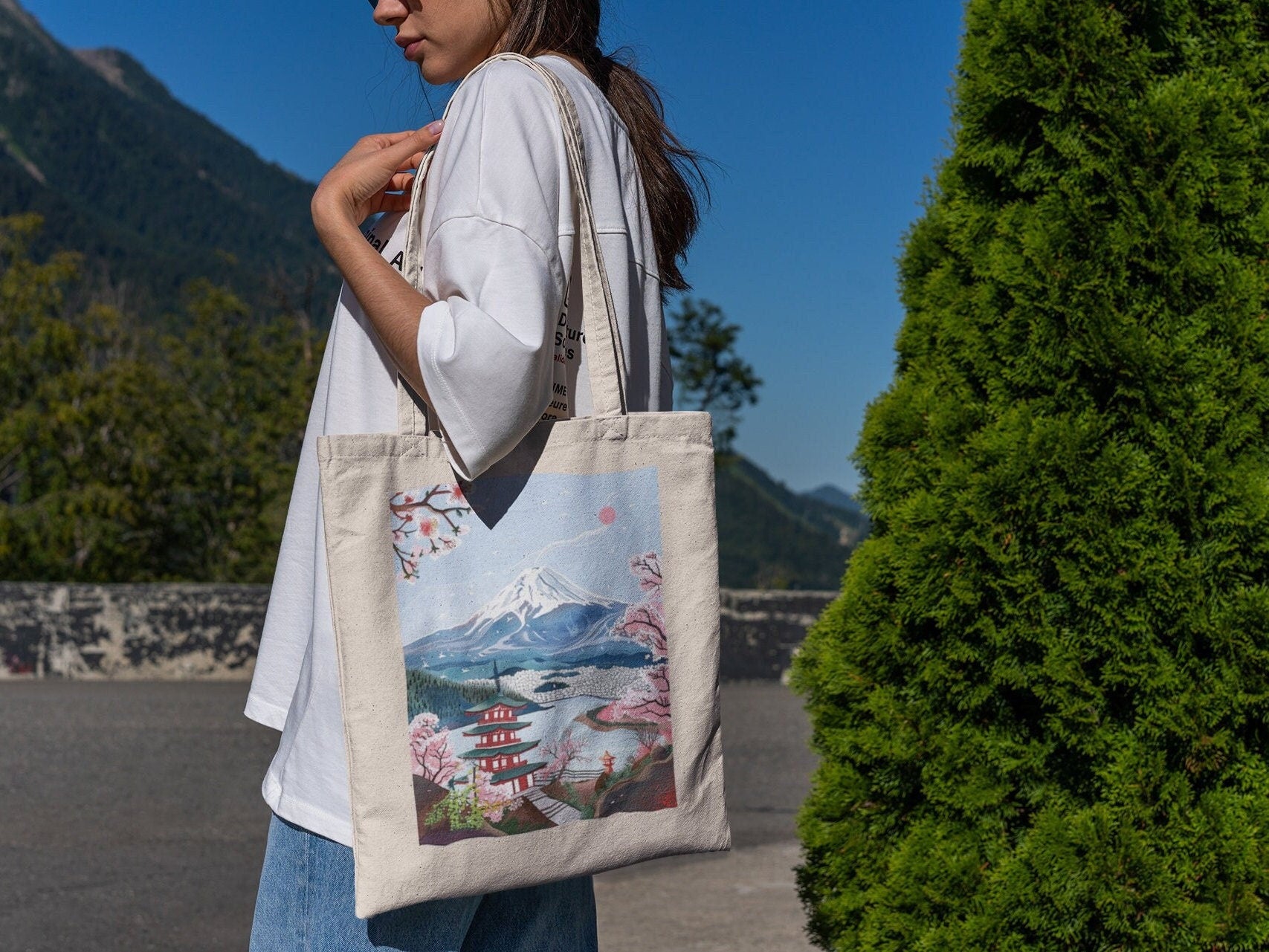 Cozy Mount Fuji Japan Tote Bag
