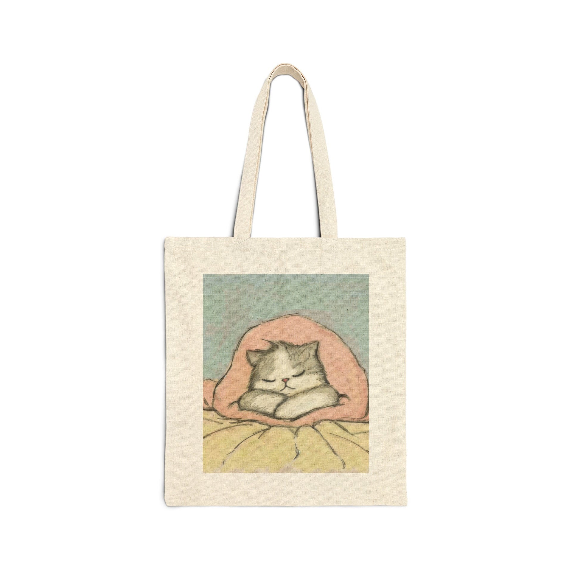 Sleepy Kitty Tote Bag