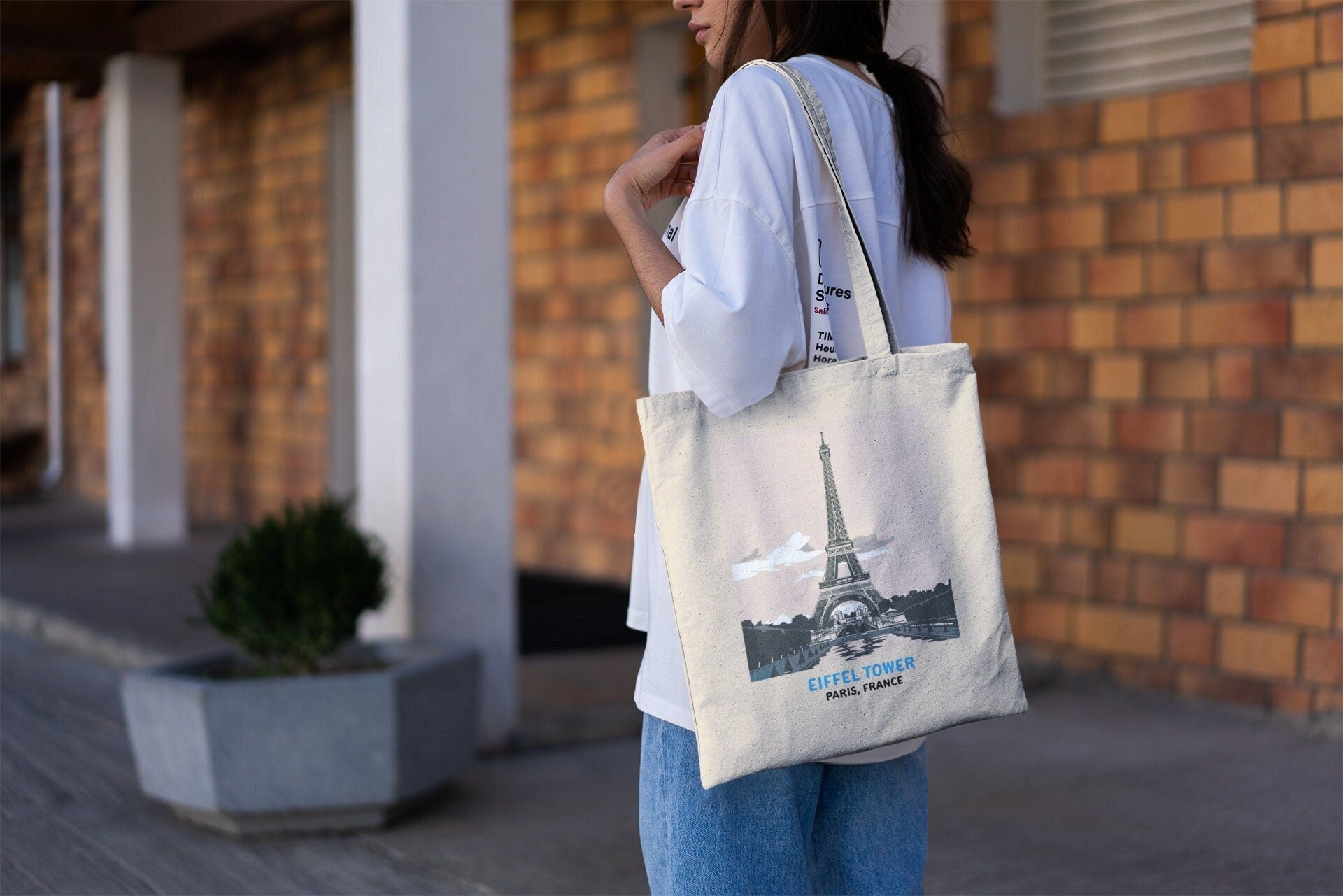Eiffel Tower Paris France Tote Bag