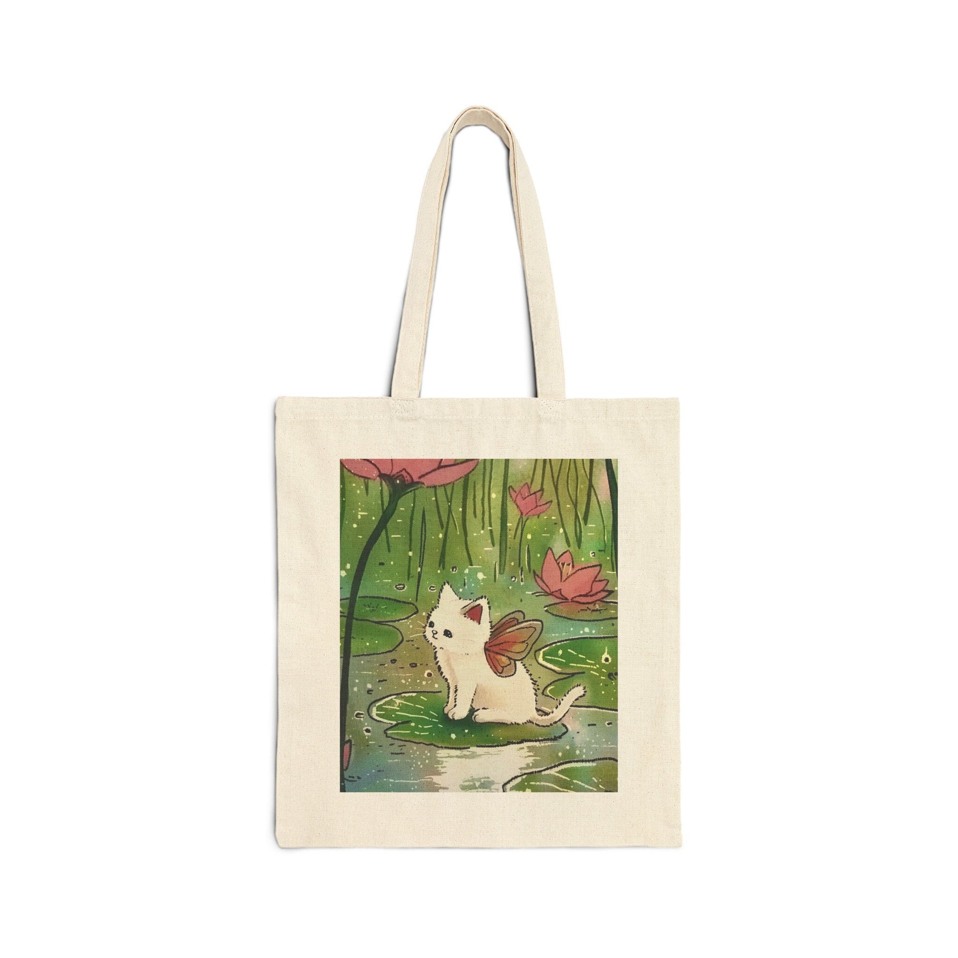 Forest Fairy Kitten Tote Bag