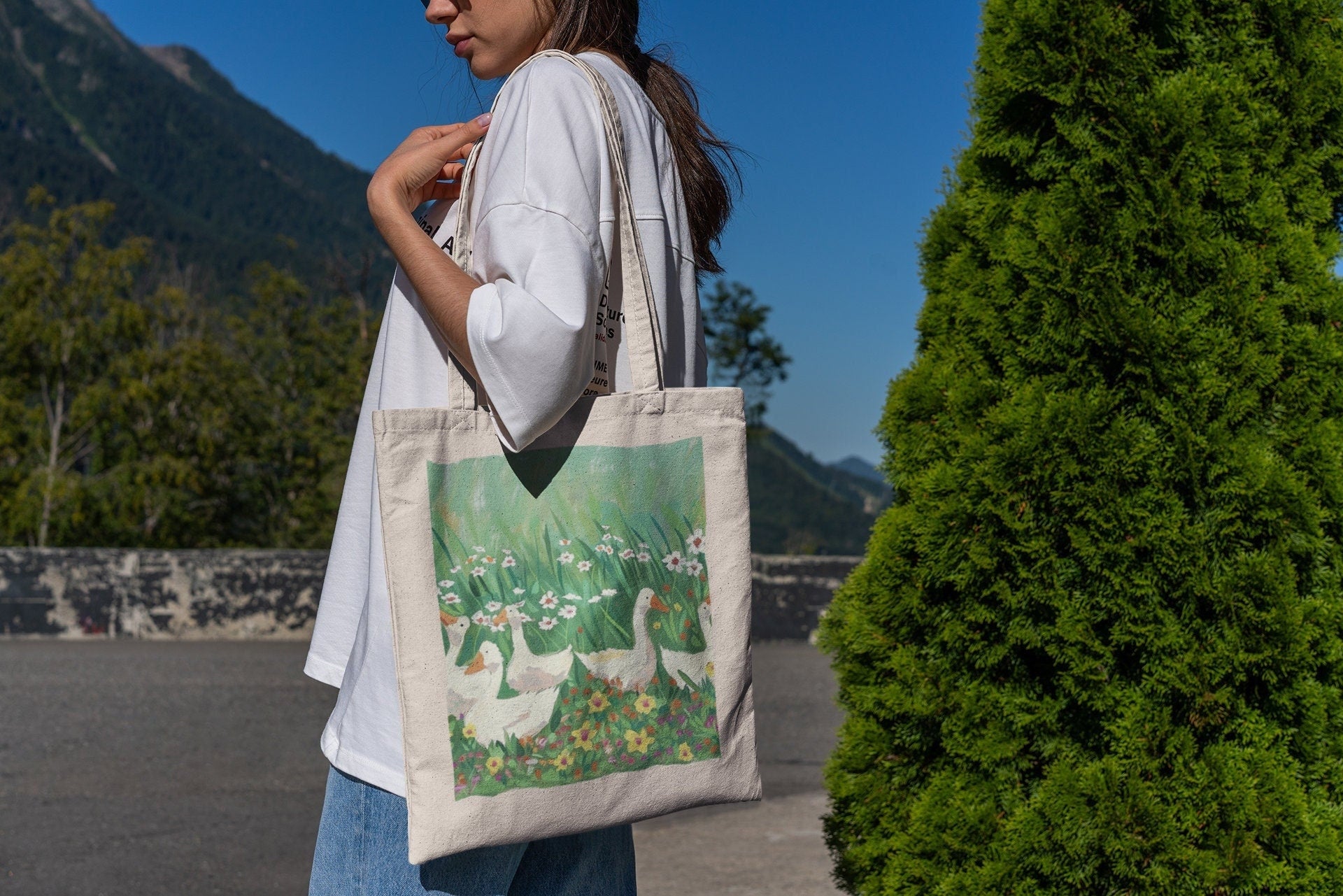 Springtime Ducks Tote Bag