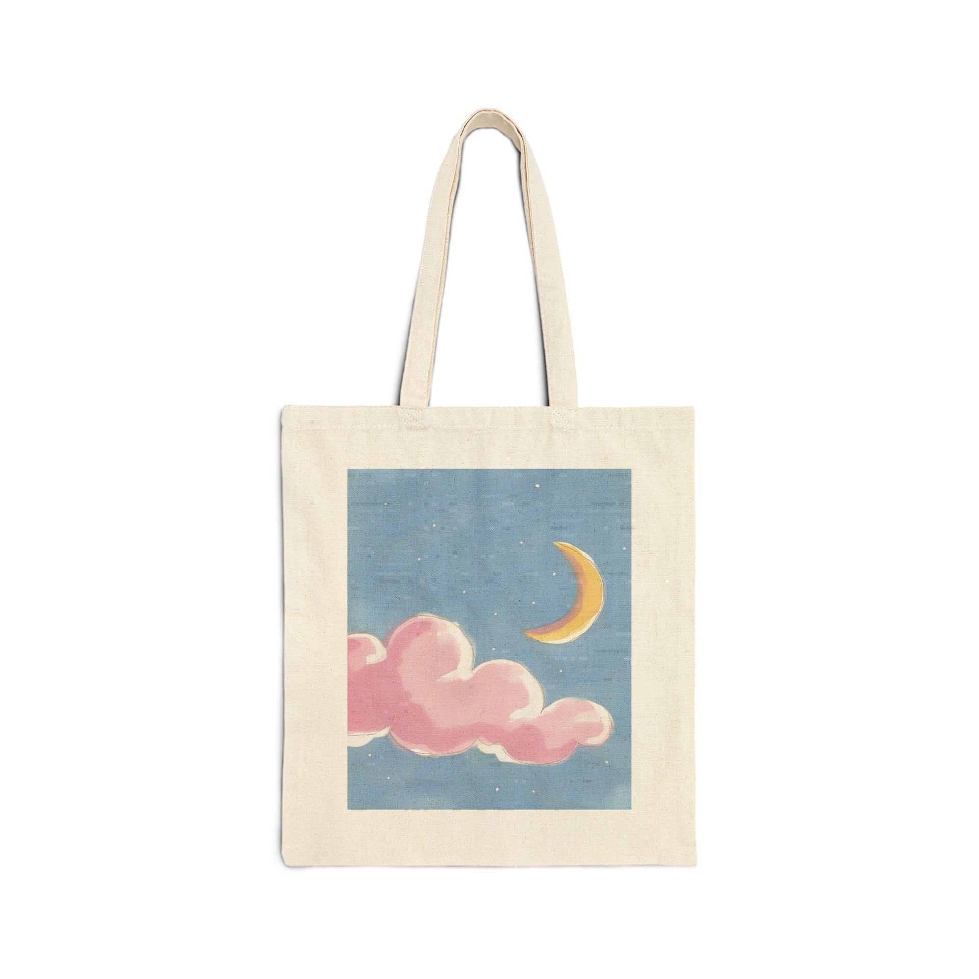 Pink Cloud & Moon Tote Bag
