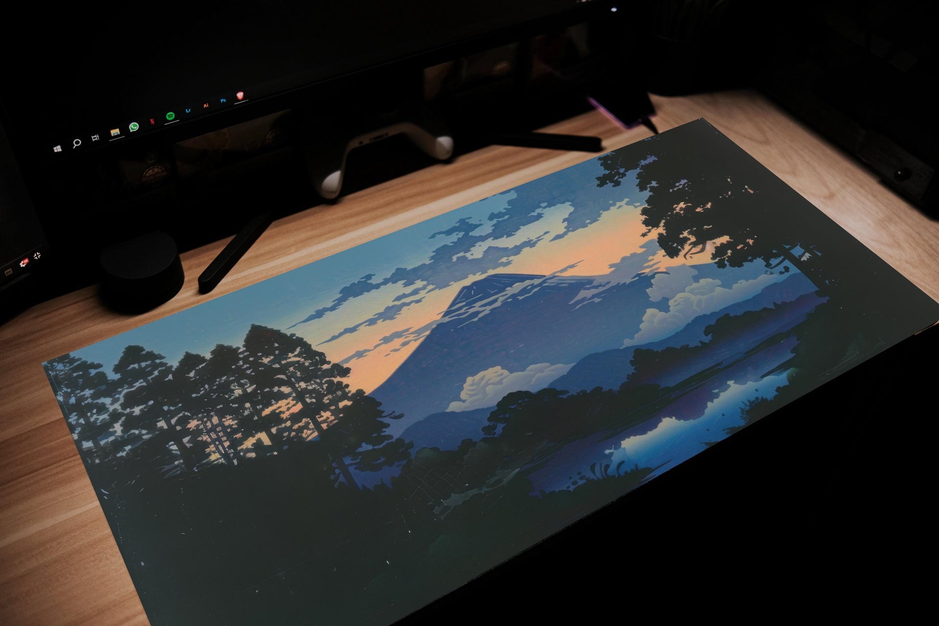 Night-Time at Mt Fuji Mouse Pad