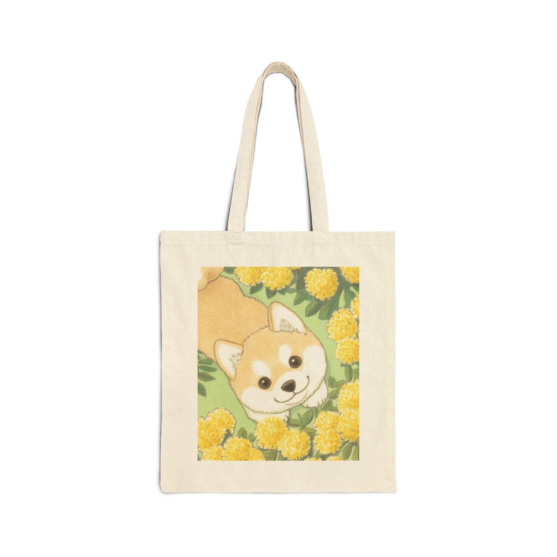 Dandelion Shiba Inu Tote Bag