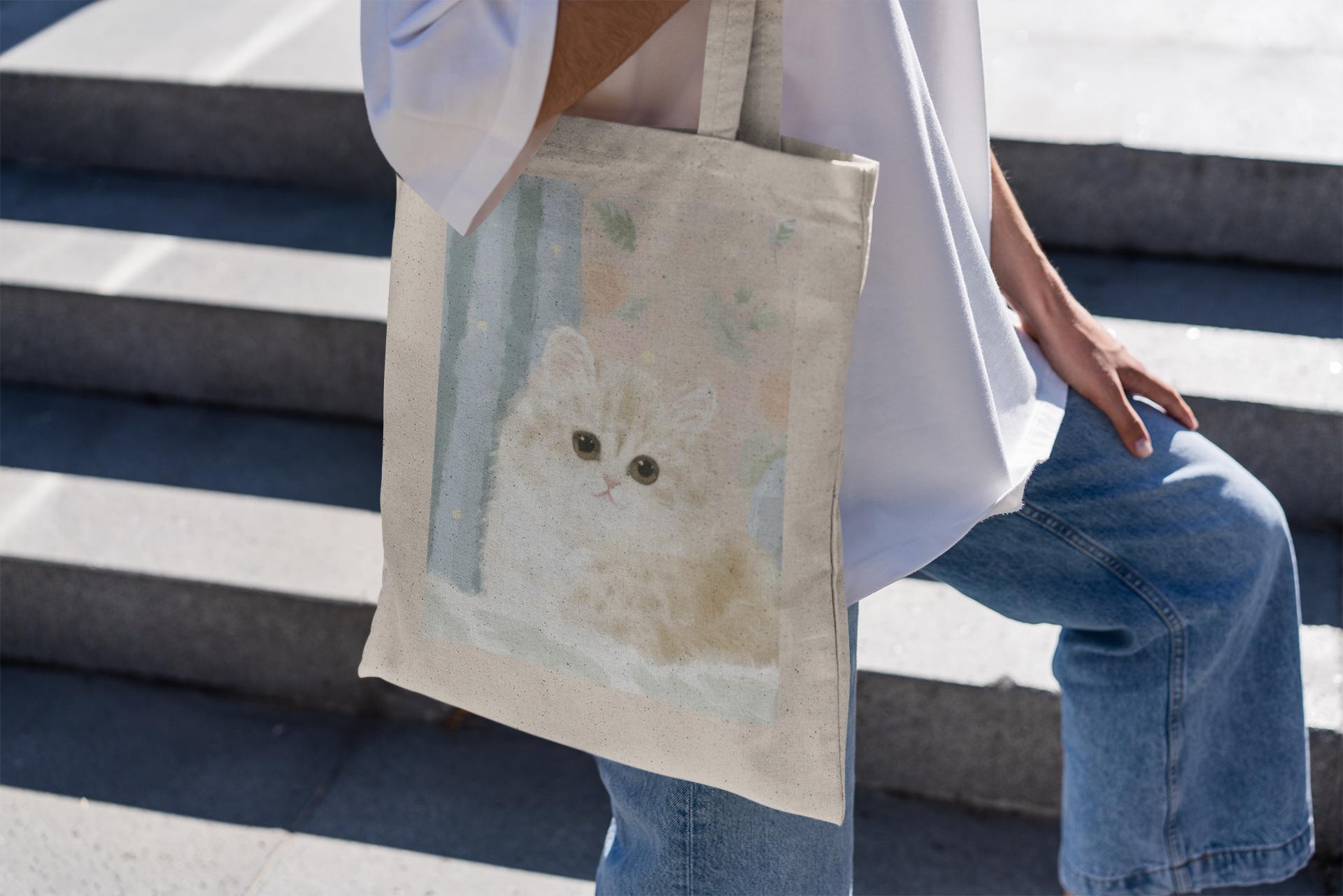Adorable Kitty Tote Bag
