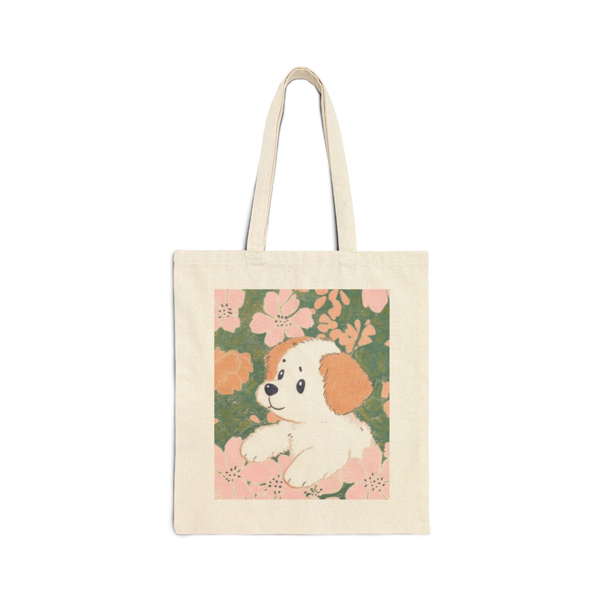 Colorful Puppy Tote Bag