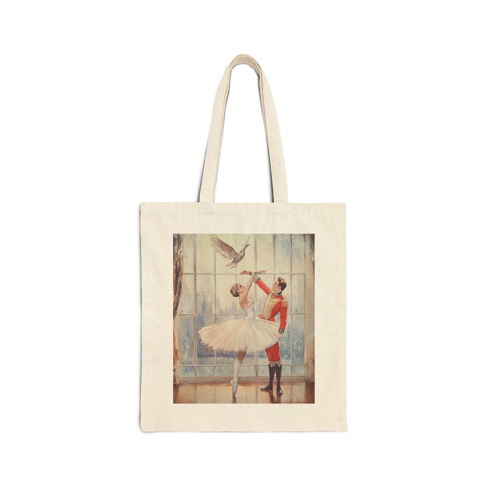 Ballerina & Male Ballet Dancer Tote Bag