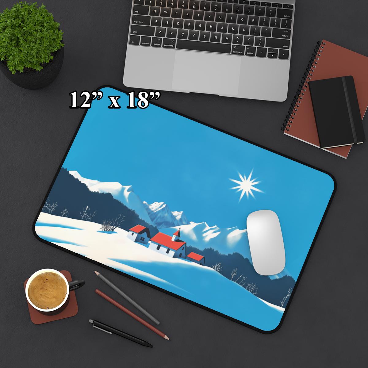 Small Snowy Town Mouse Pad
