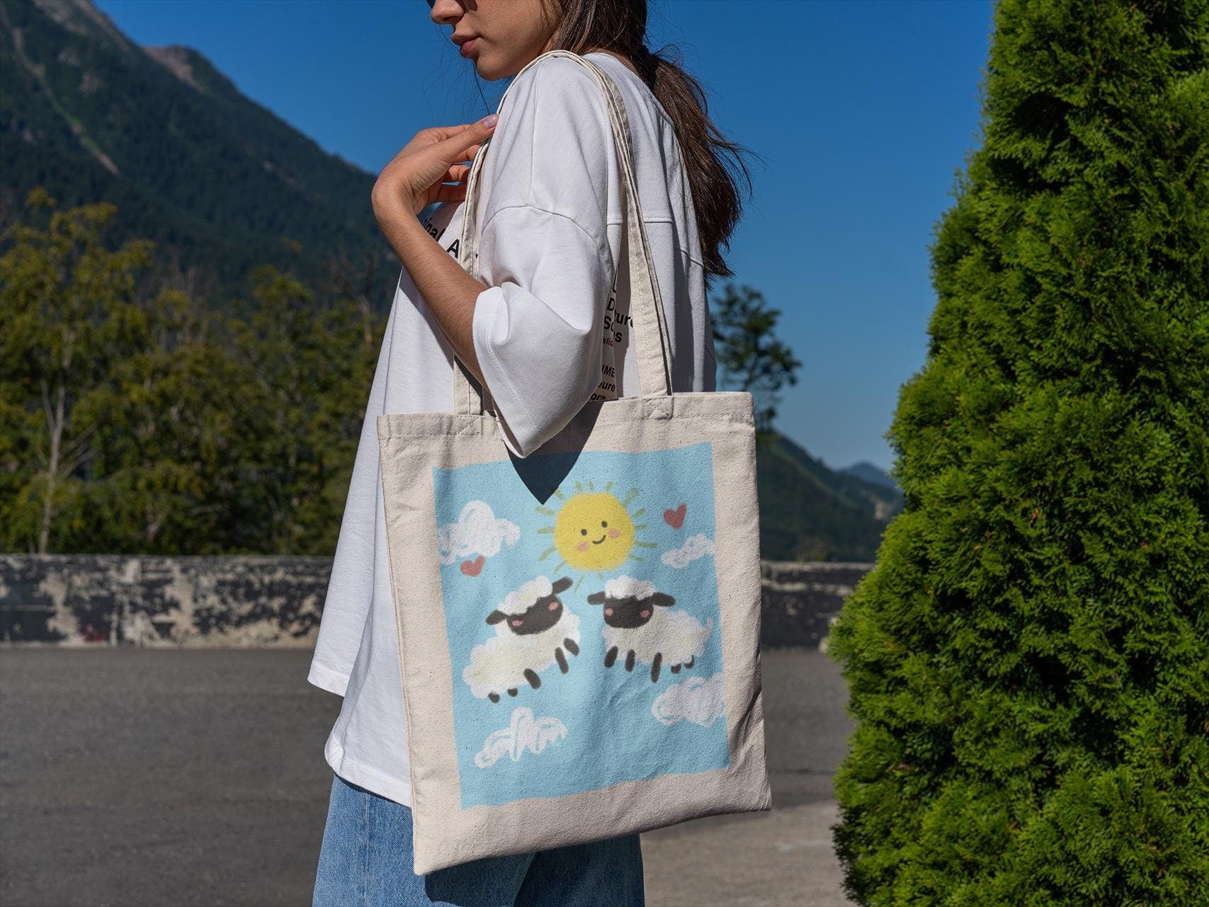 Happy Sheep Tote Bag