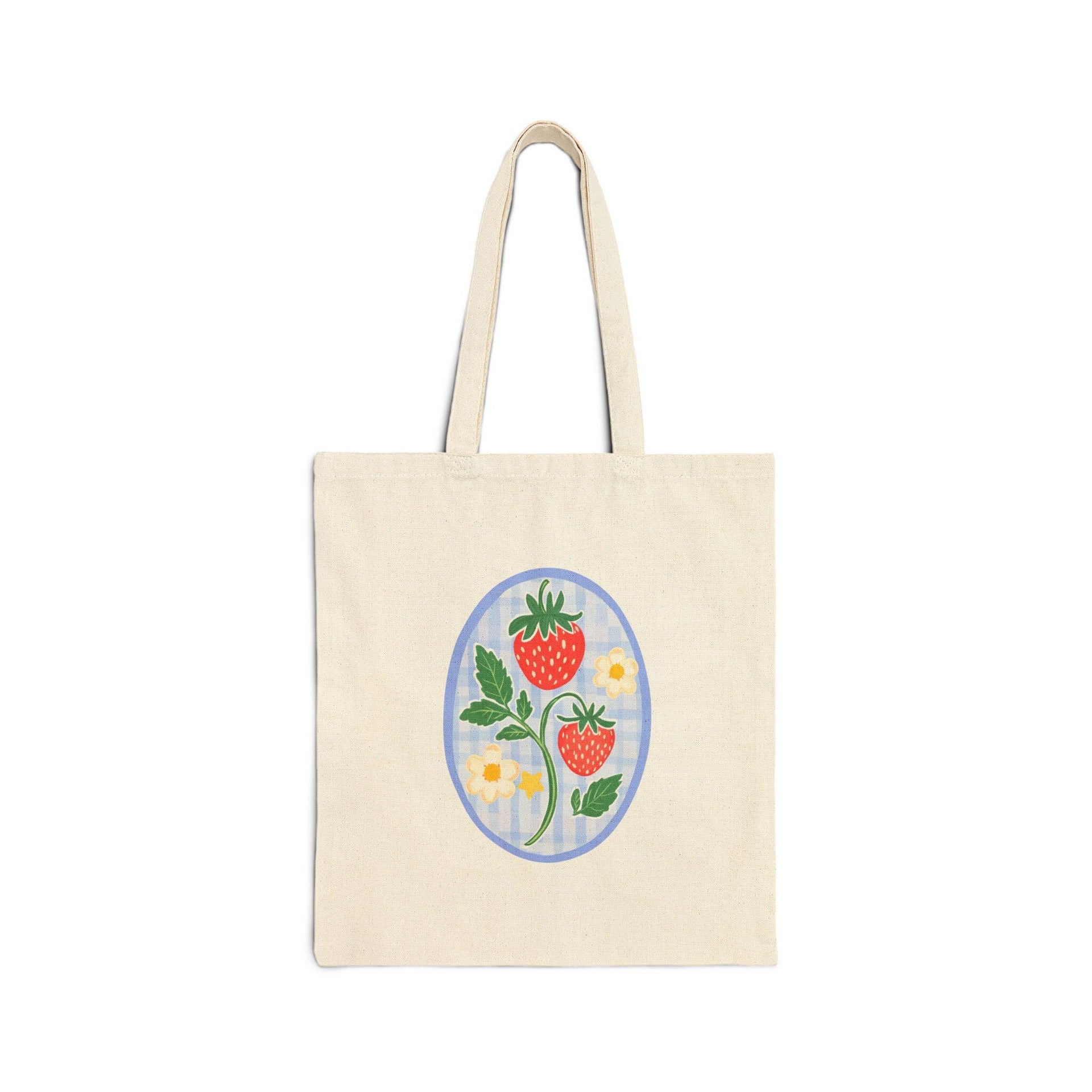 Strawberry & Vineyard Flowers Tote Bag