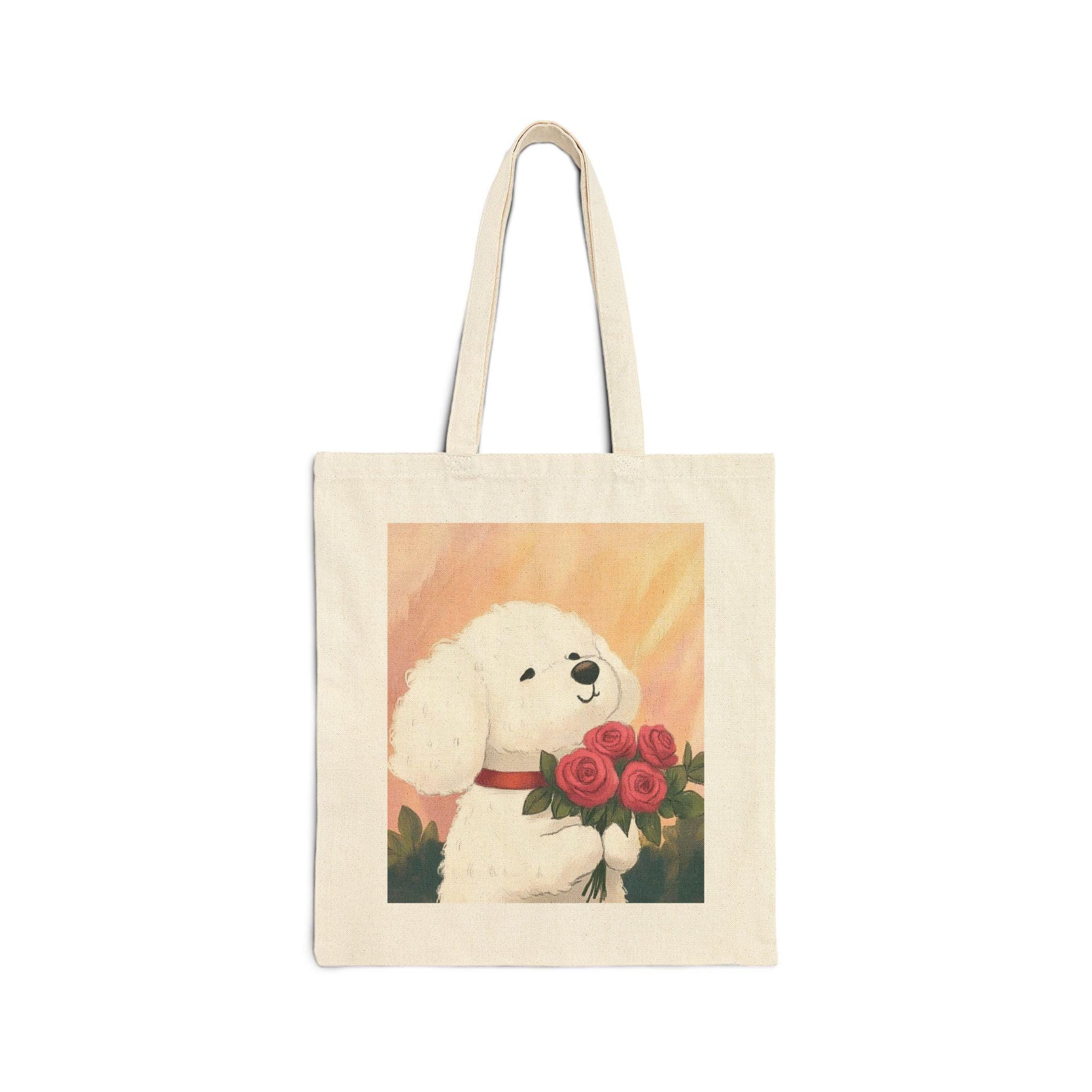 Doggy Rose Tote Bag