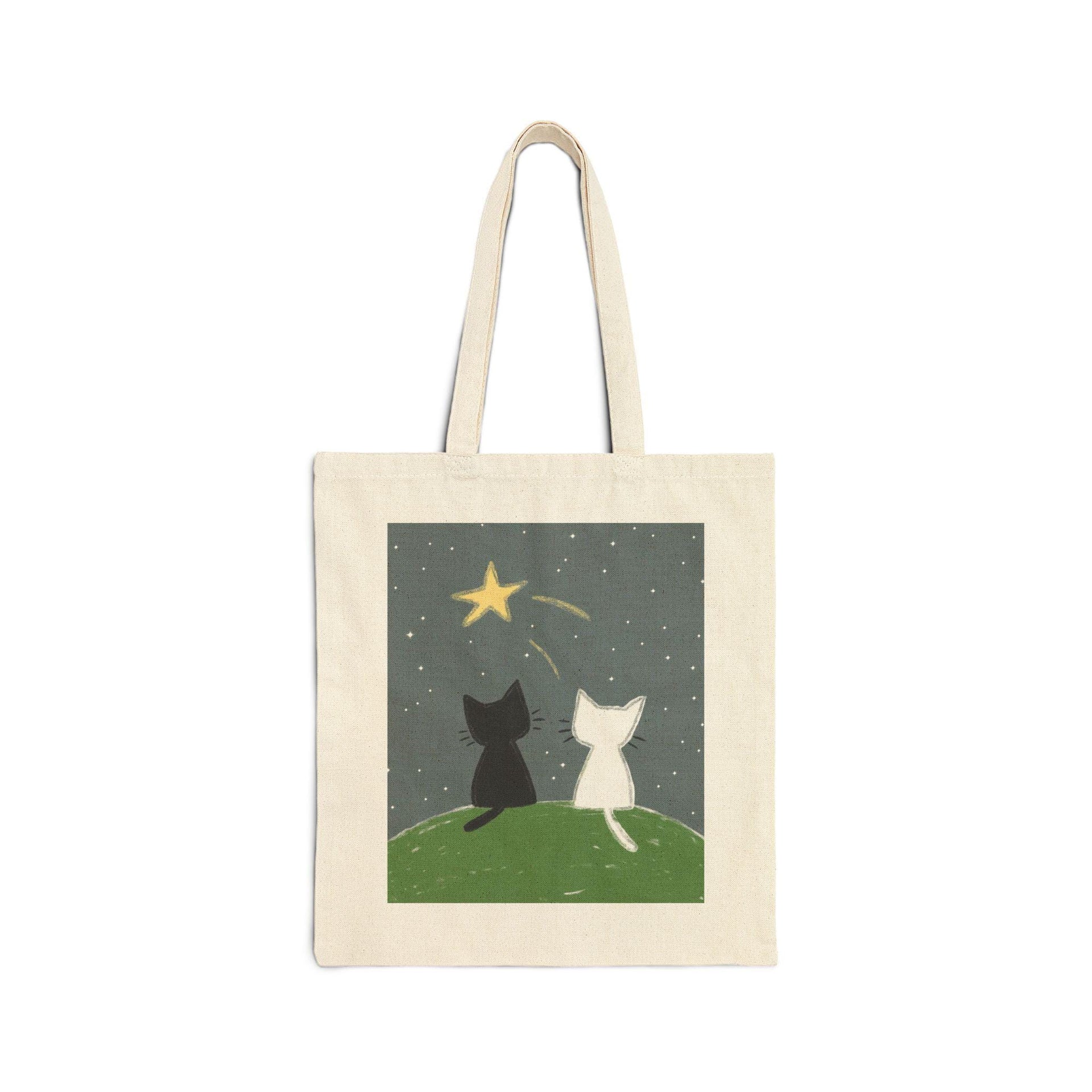 Cats Watching the Stars Tote Bag
