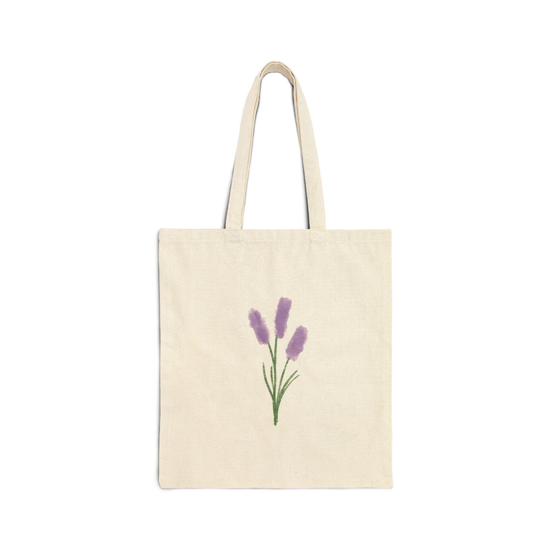 Purple Floral Tote Bag