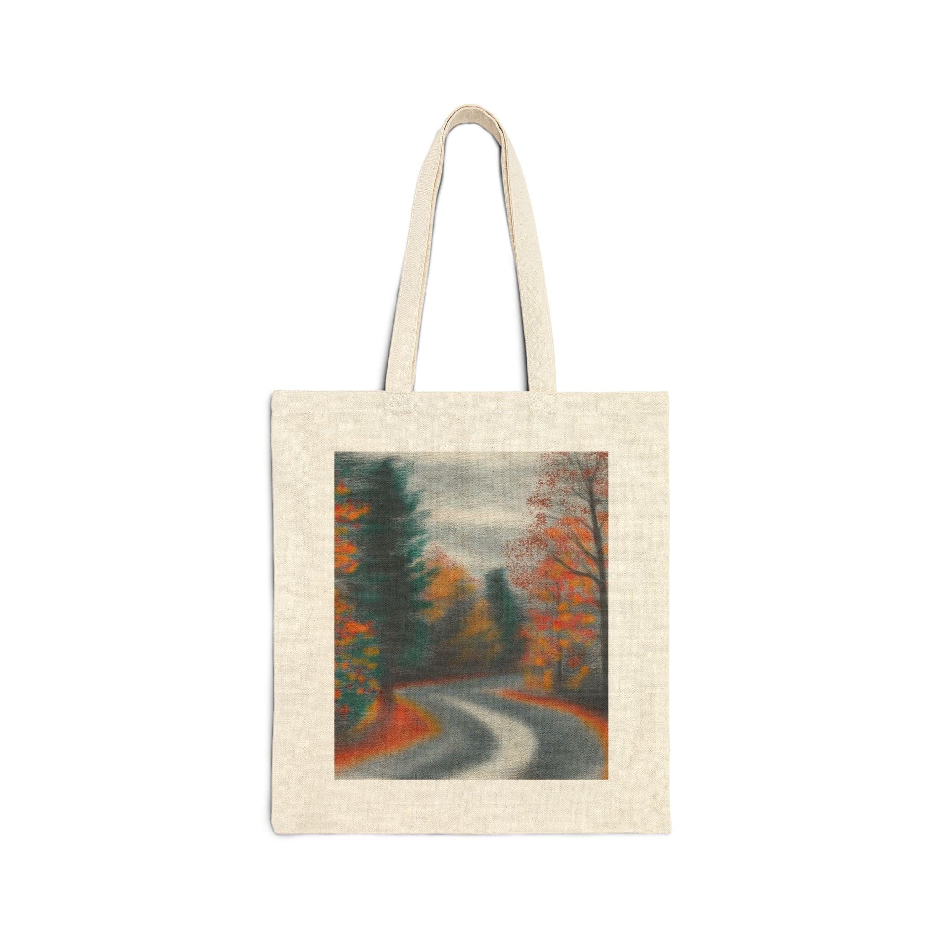 Fall Morning Drive Tote Bag
