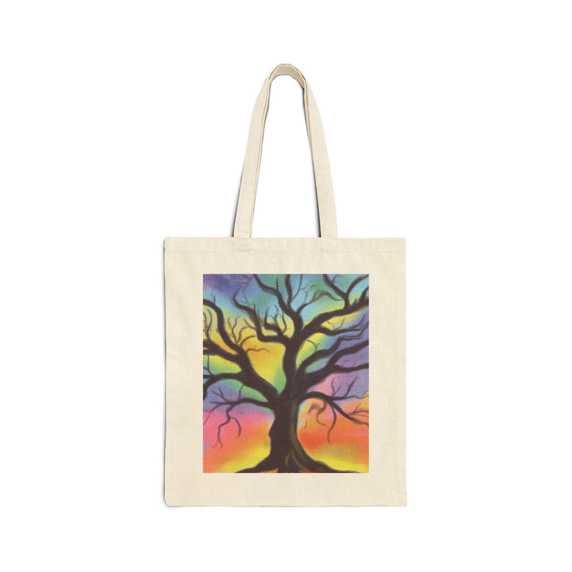 Aurora Borealis Tree Tote Bag
