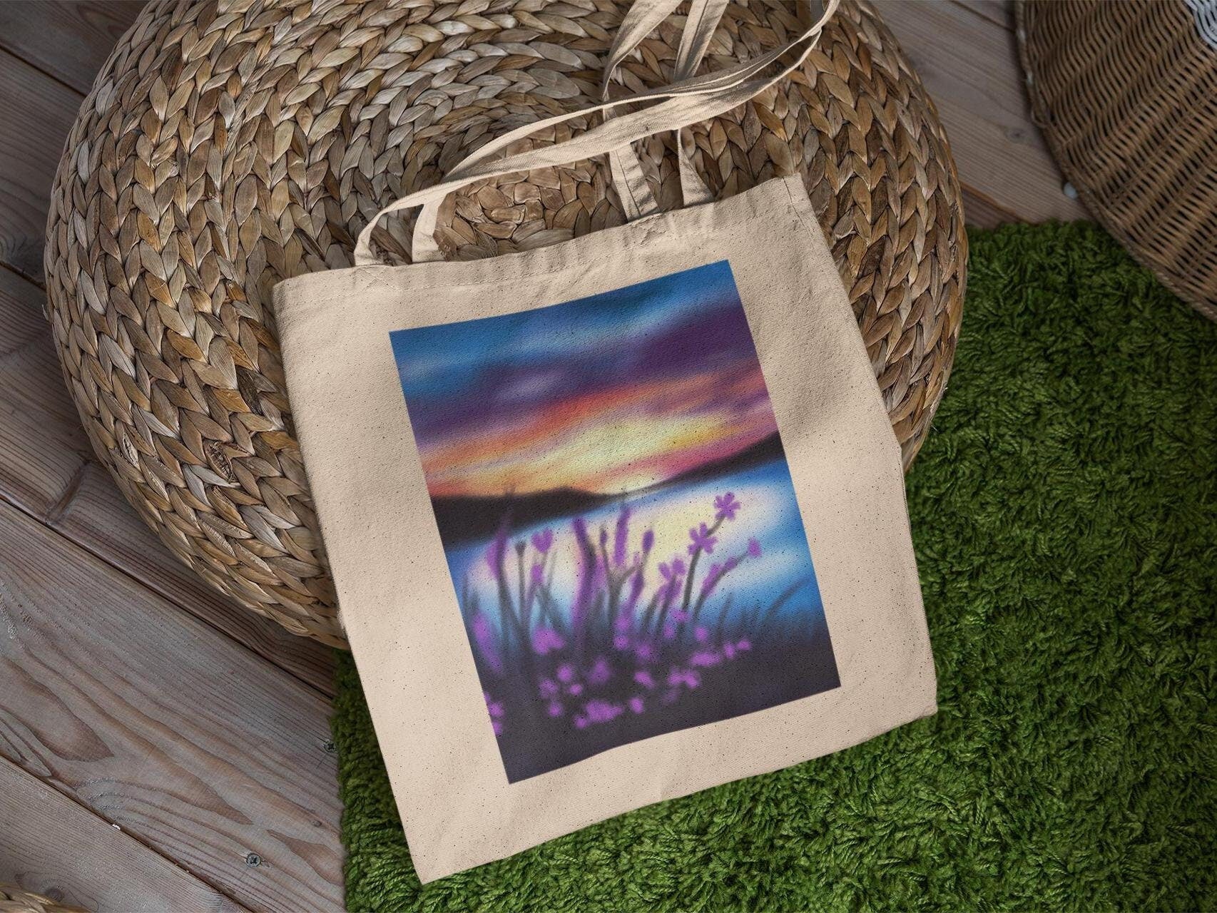 Purple Wildflower Tote Bag