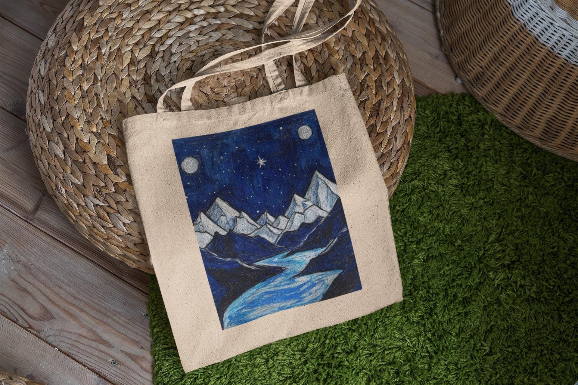 Mt. Everest Midnight Tote Bag
