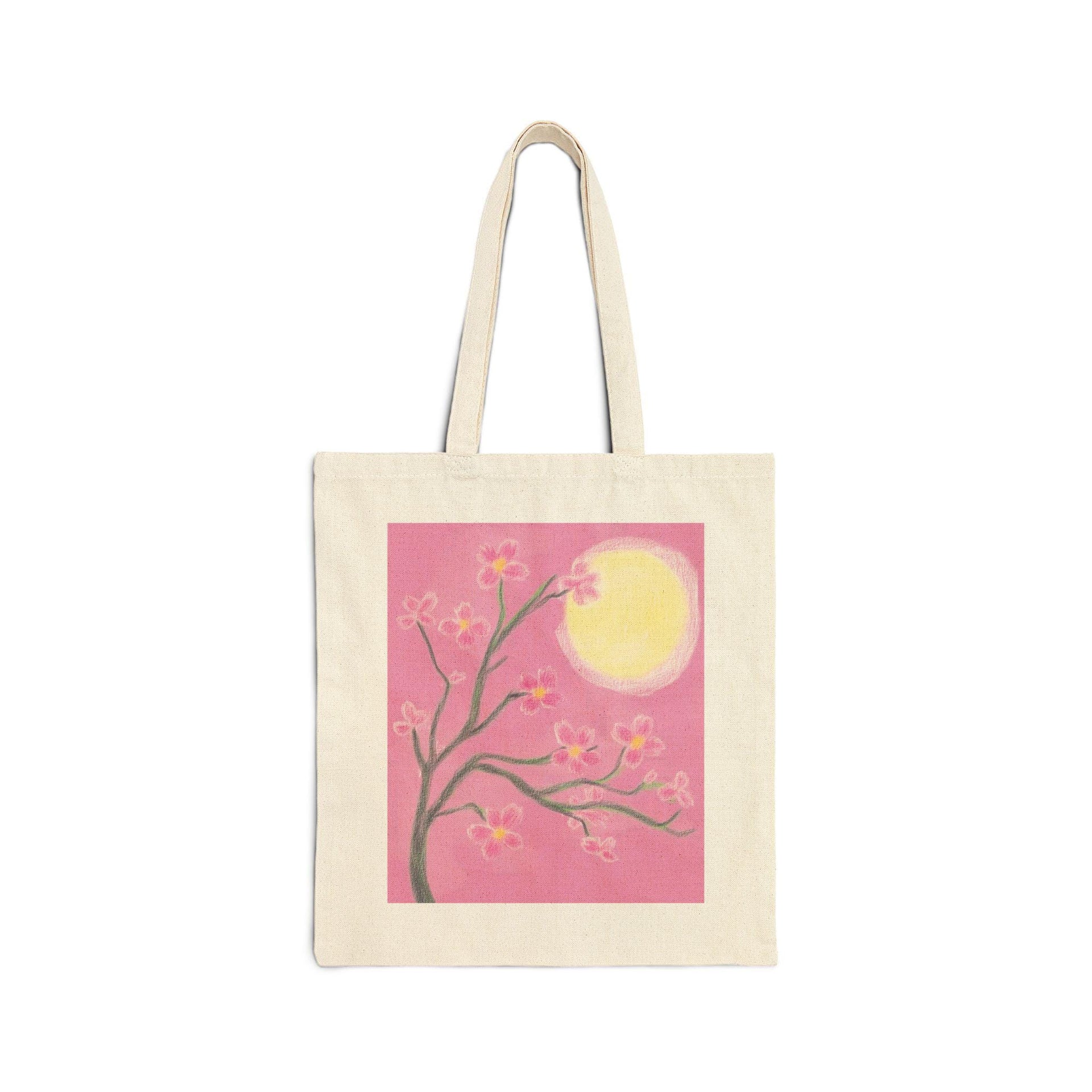 Pink Cherry Blossom Tote Bag