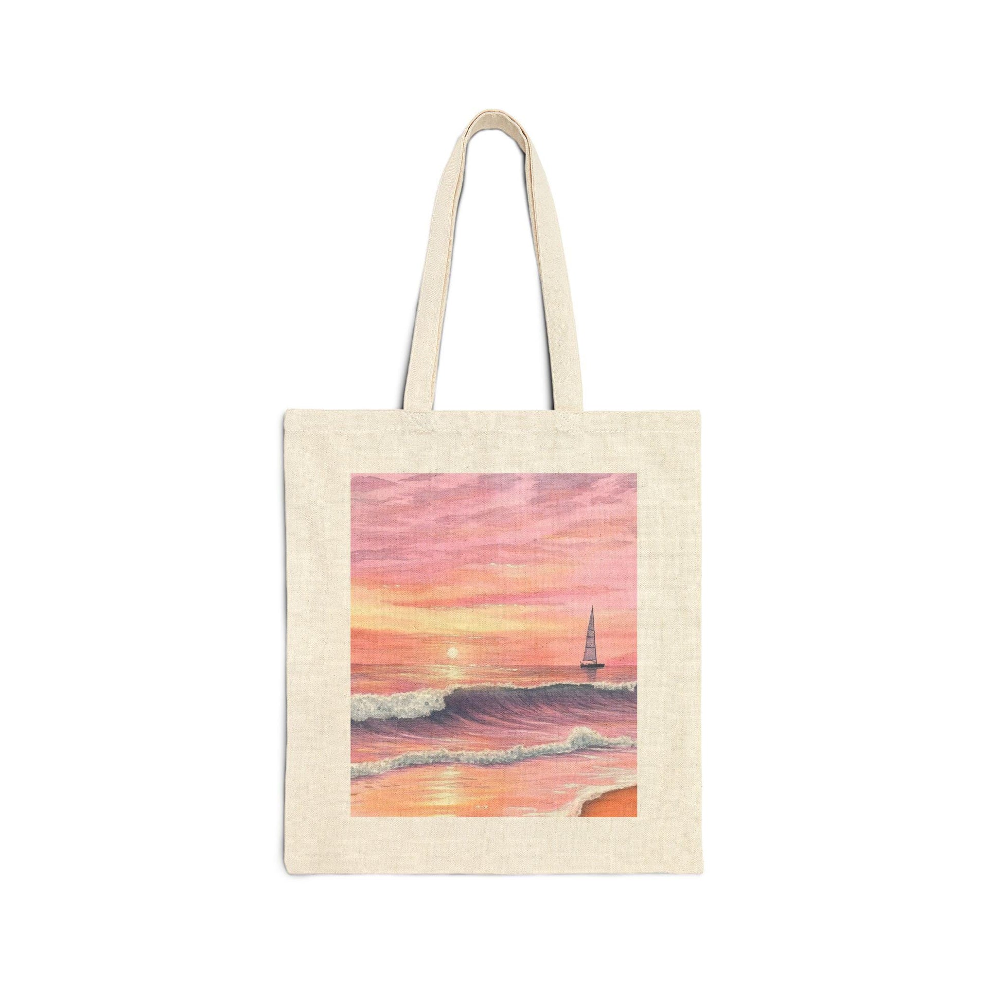 Beach Sailboat Tote Bag