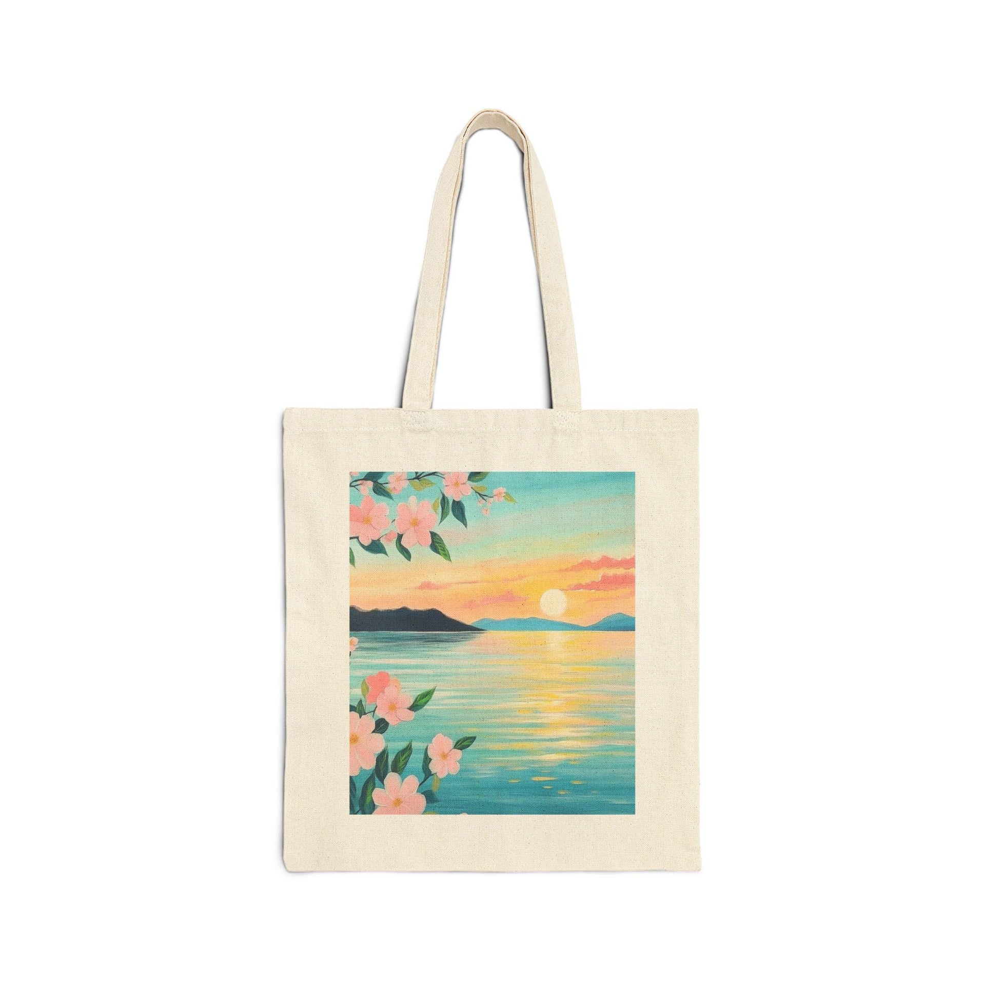 Floral Ocean Tote Bag