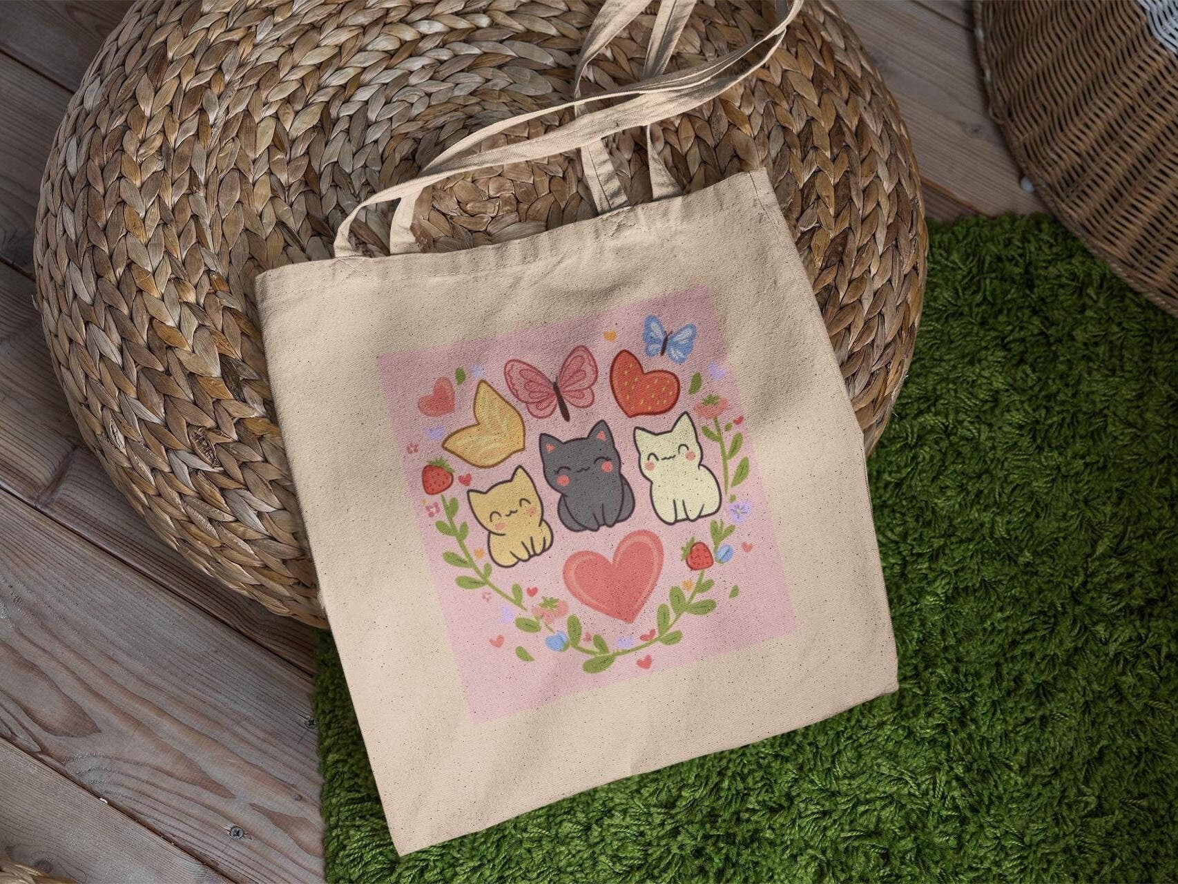 Three Colorful Cats Tote Bag
