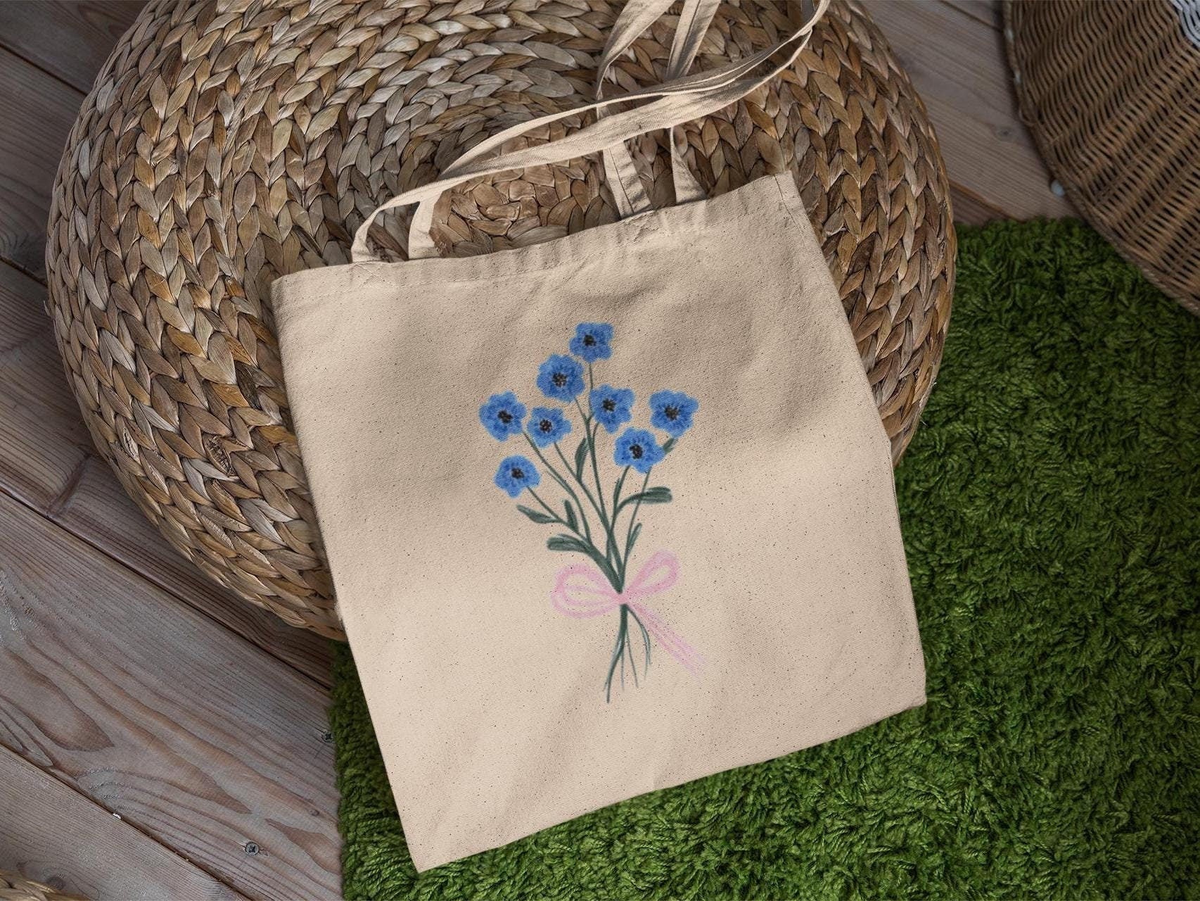 Blue Flower Coquette Bag