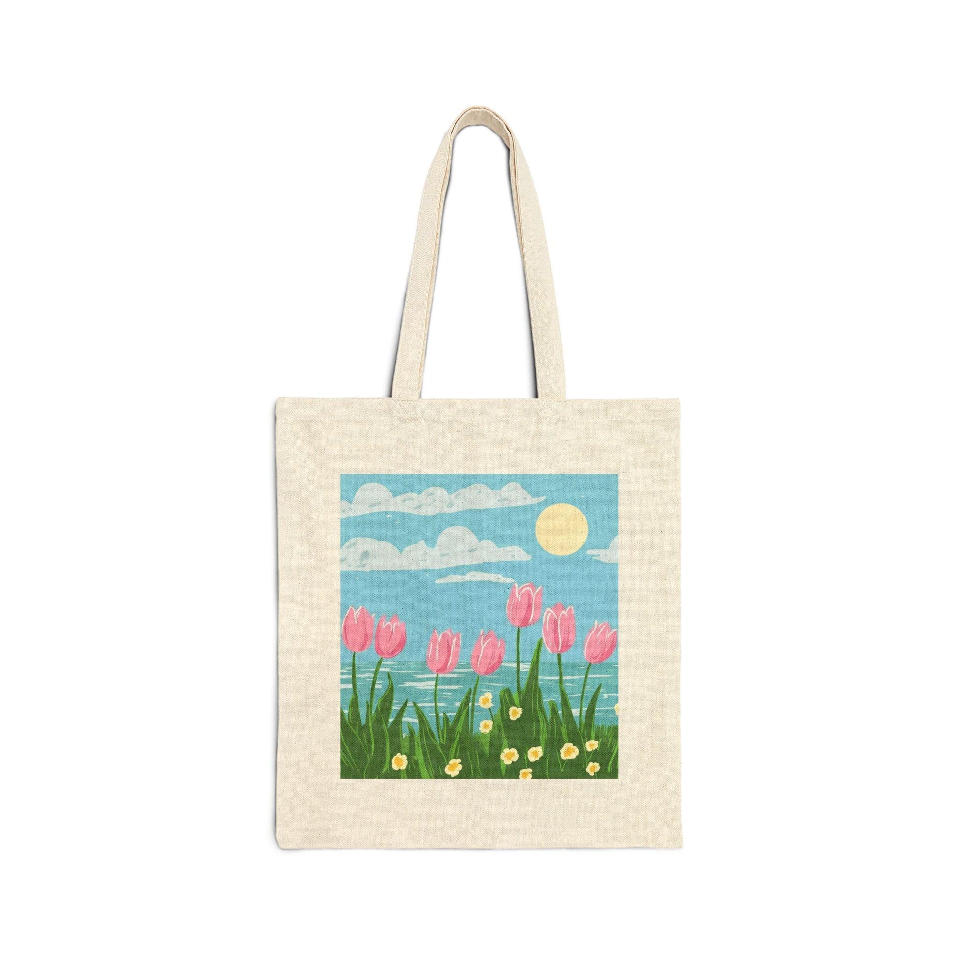 Pink Tulip Tote Bag