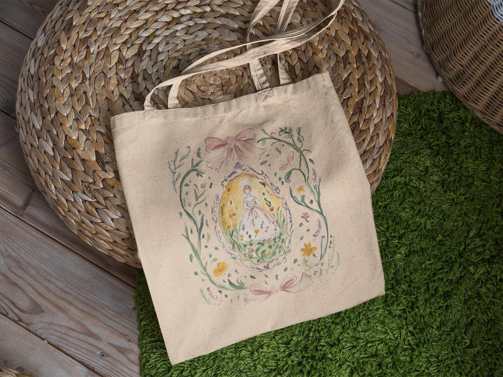 Spring Lady Tote Bag