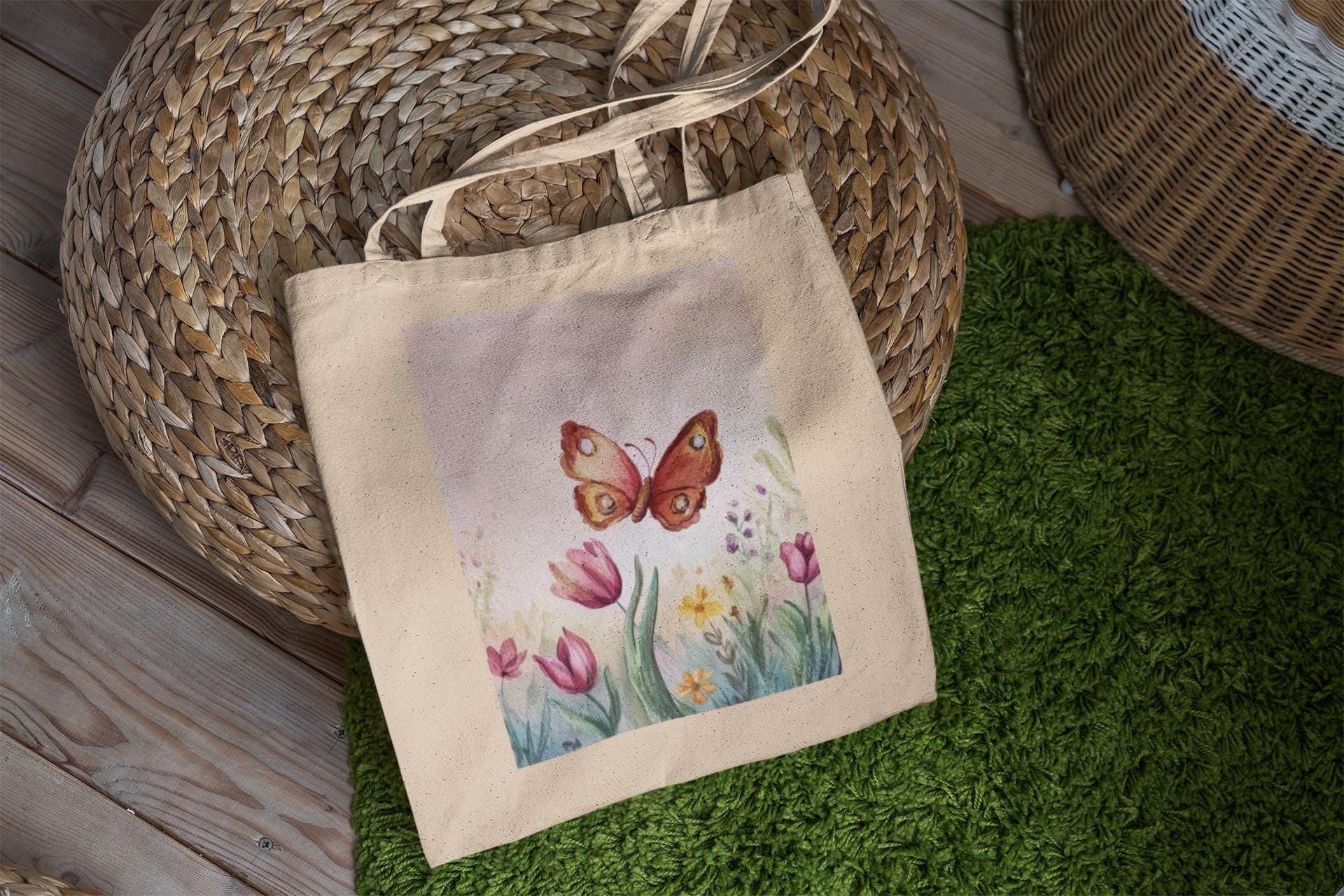 Aesthetic Butterfly Tote Bag
